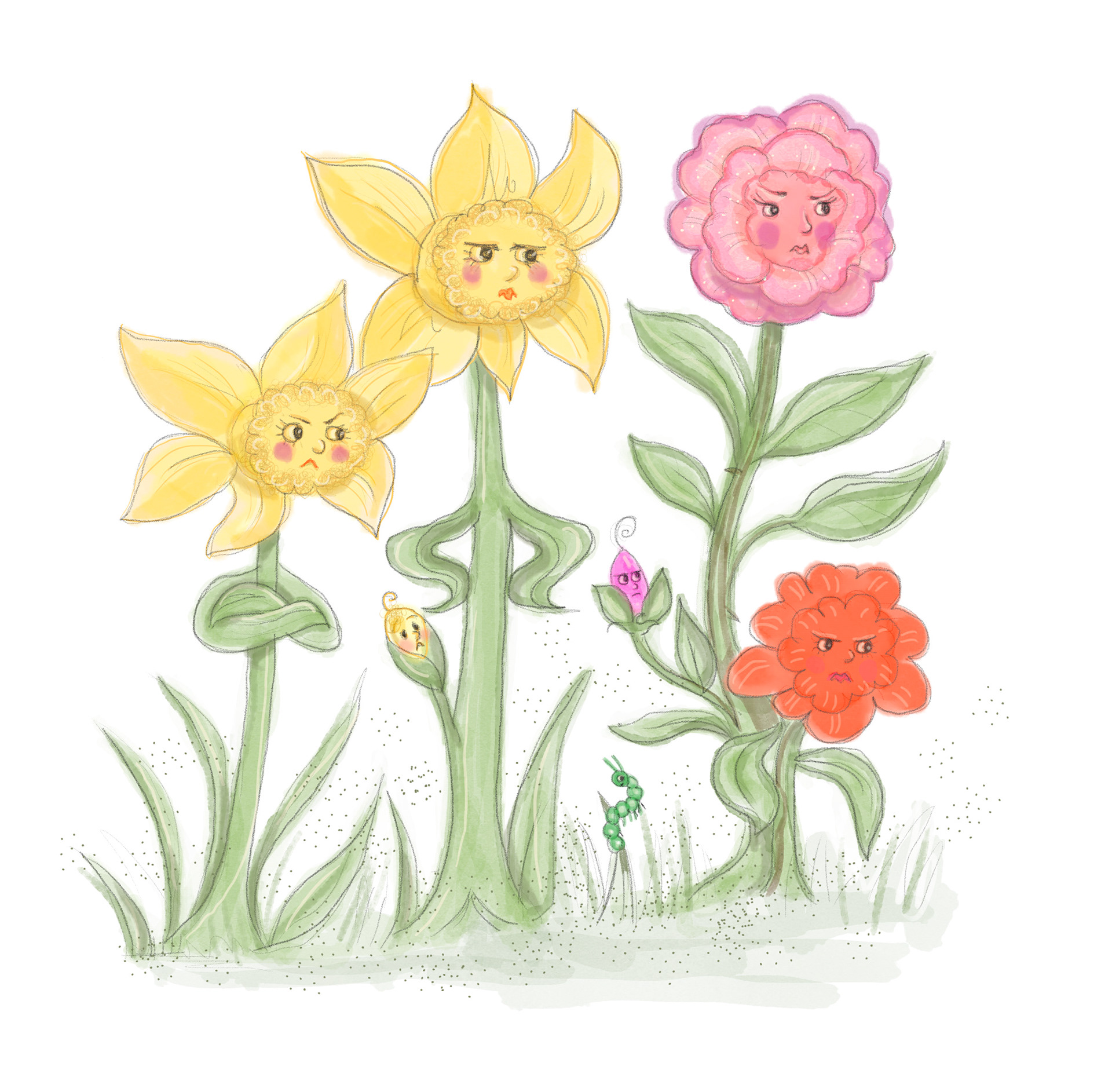 The flowers were really annoyed