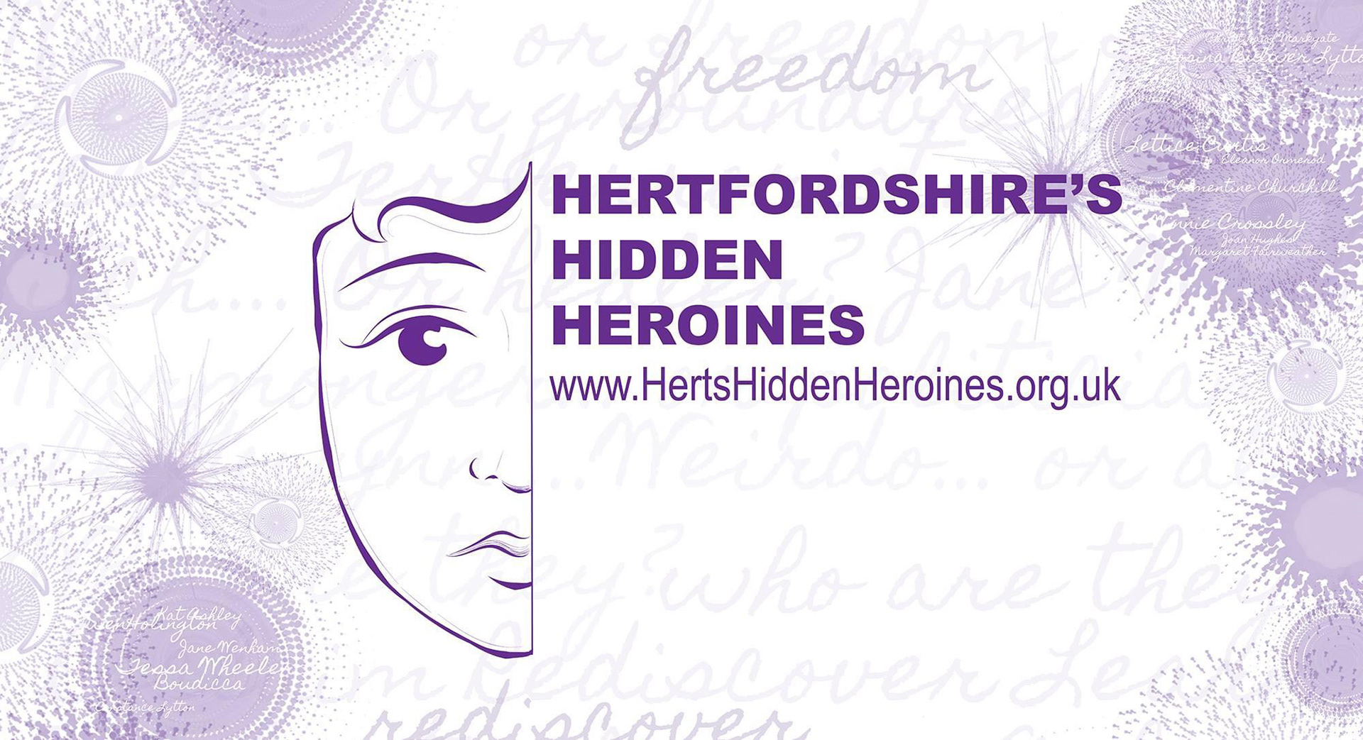 Herts Hidden Heroines Branding for Trestle Theatre