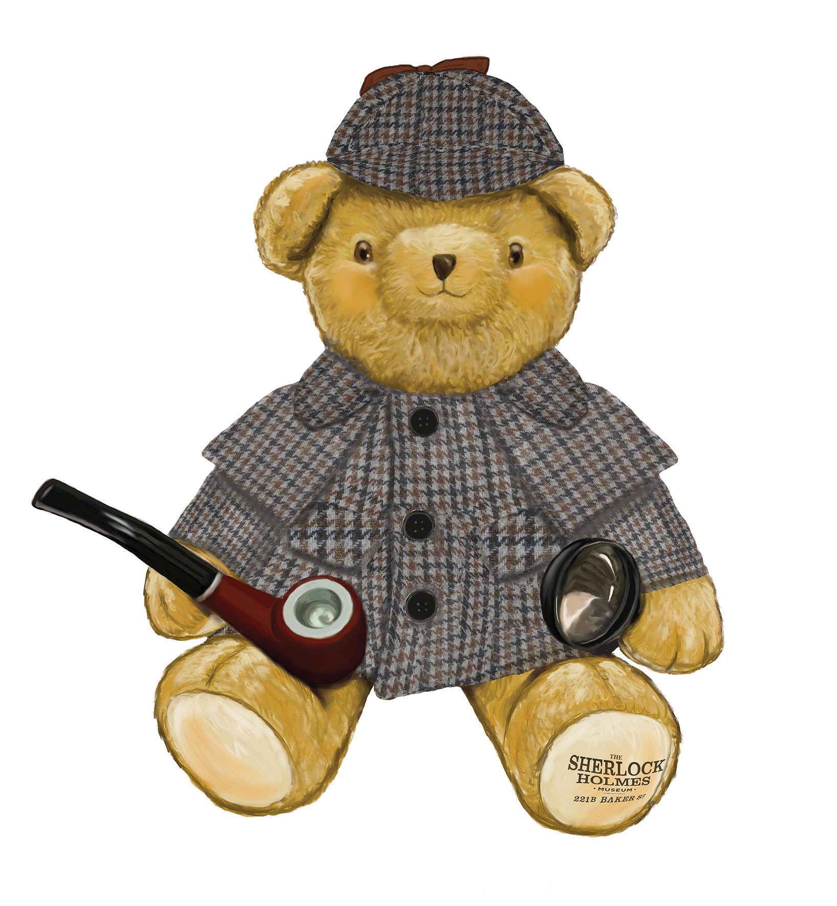 Official Sherlock Holmes Teddy portrait for merchandise