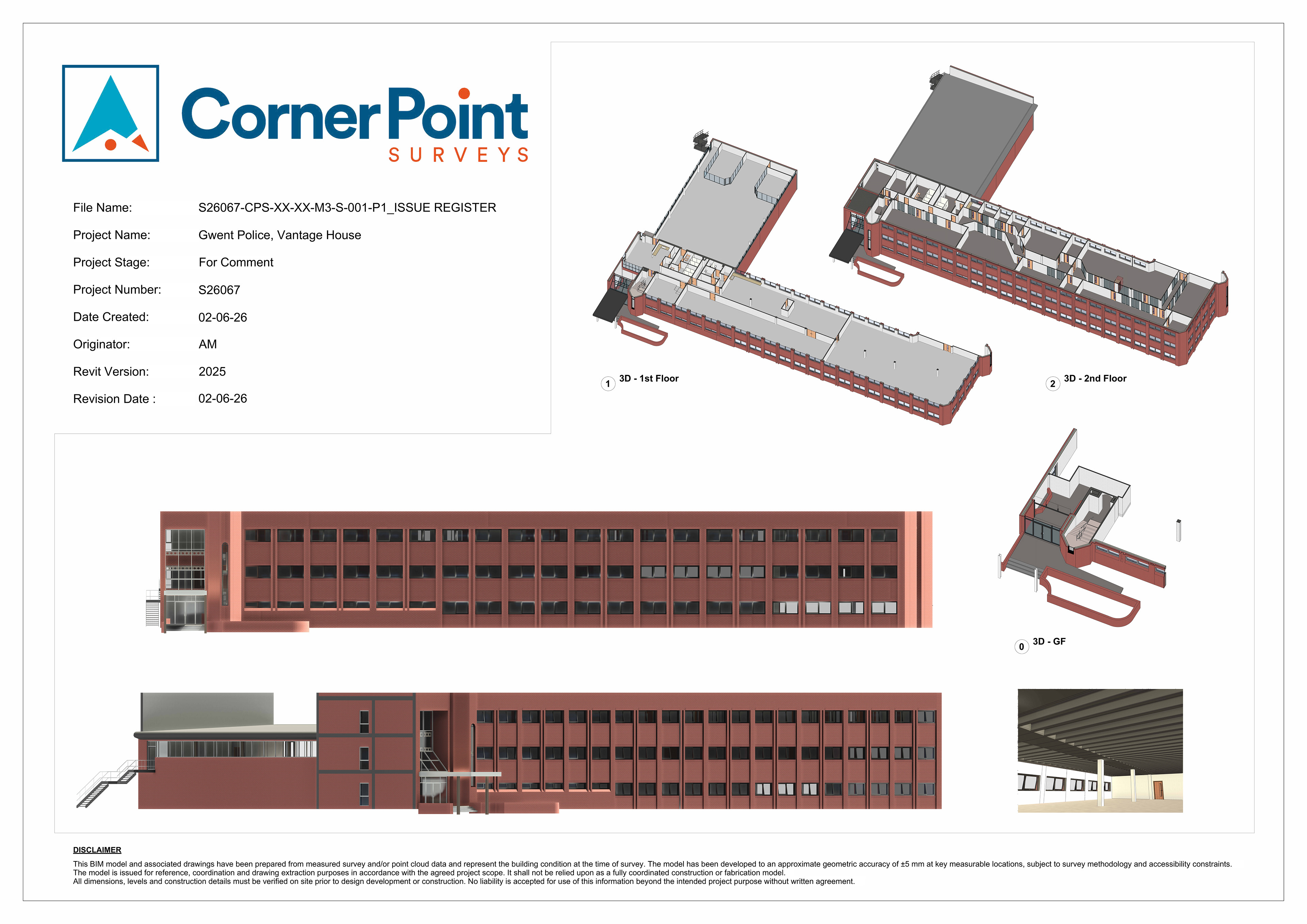 Gwent Police Vantage House - Scan to BIM Revit model