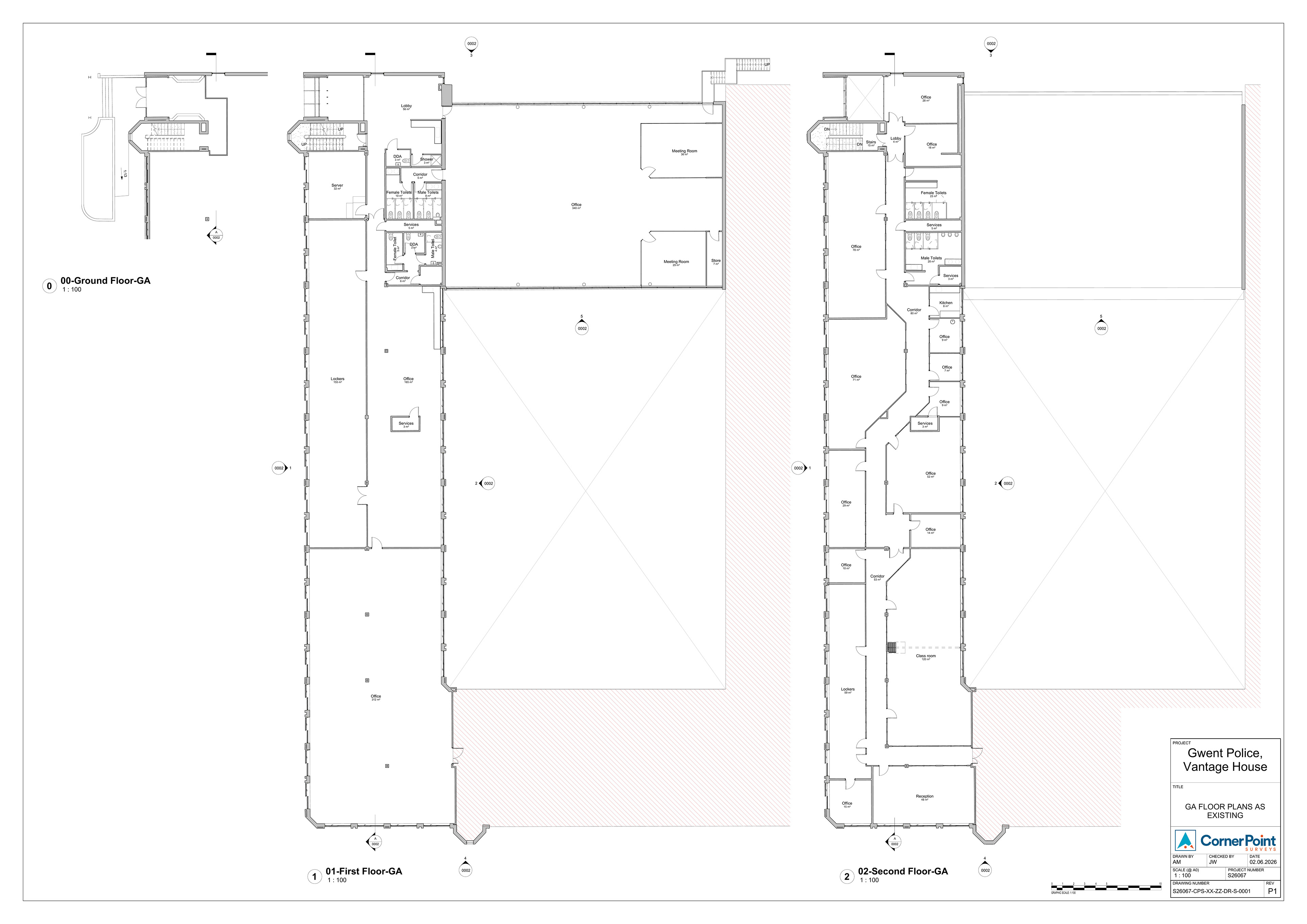 Gwent Police Vantage House - GA floor plans as existing