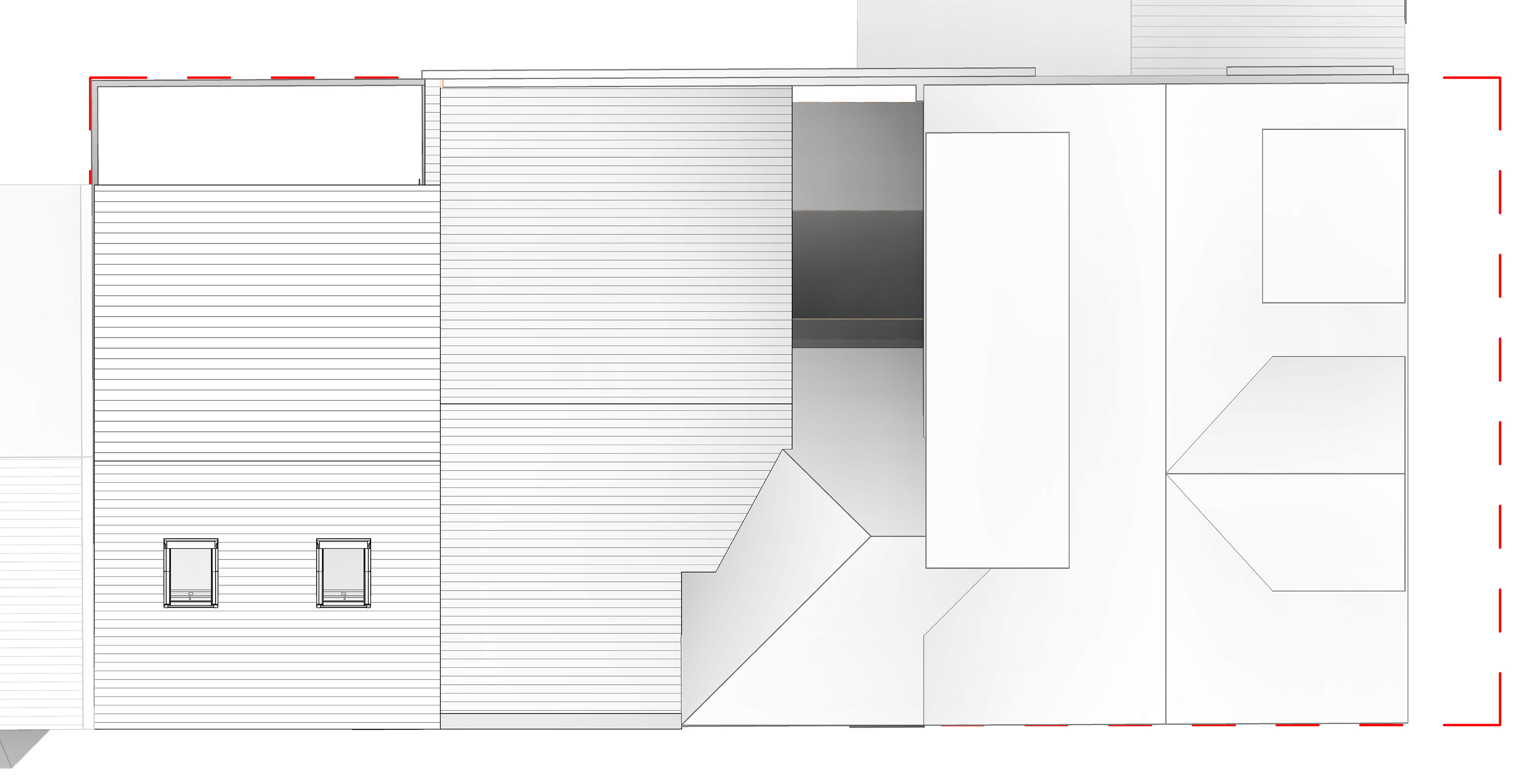 Studio flat in addition to 2-bed-House