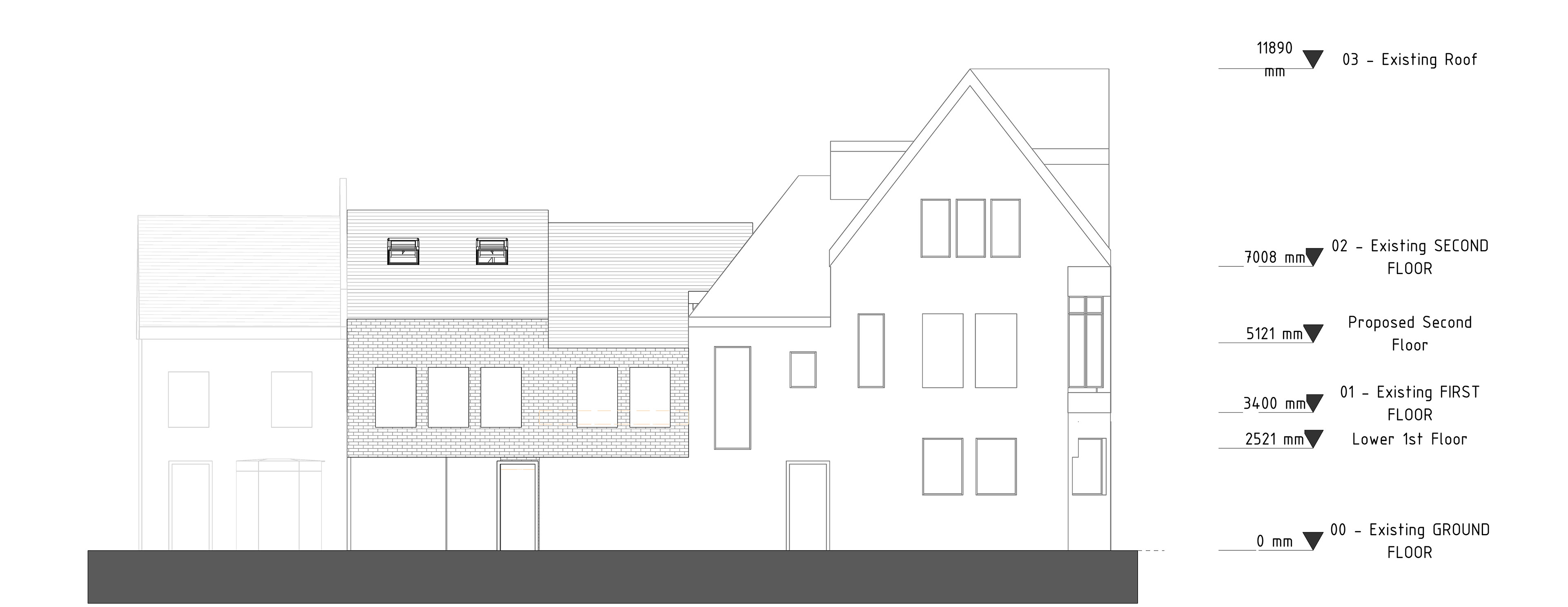 Studio flat in addition to 2-bed-House