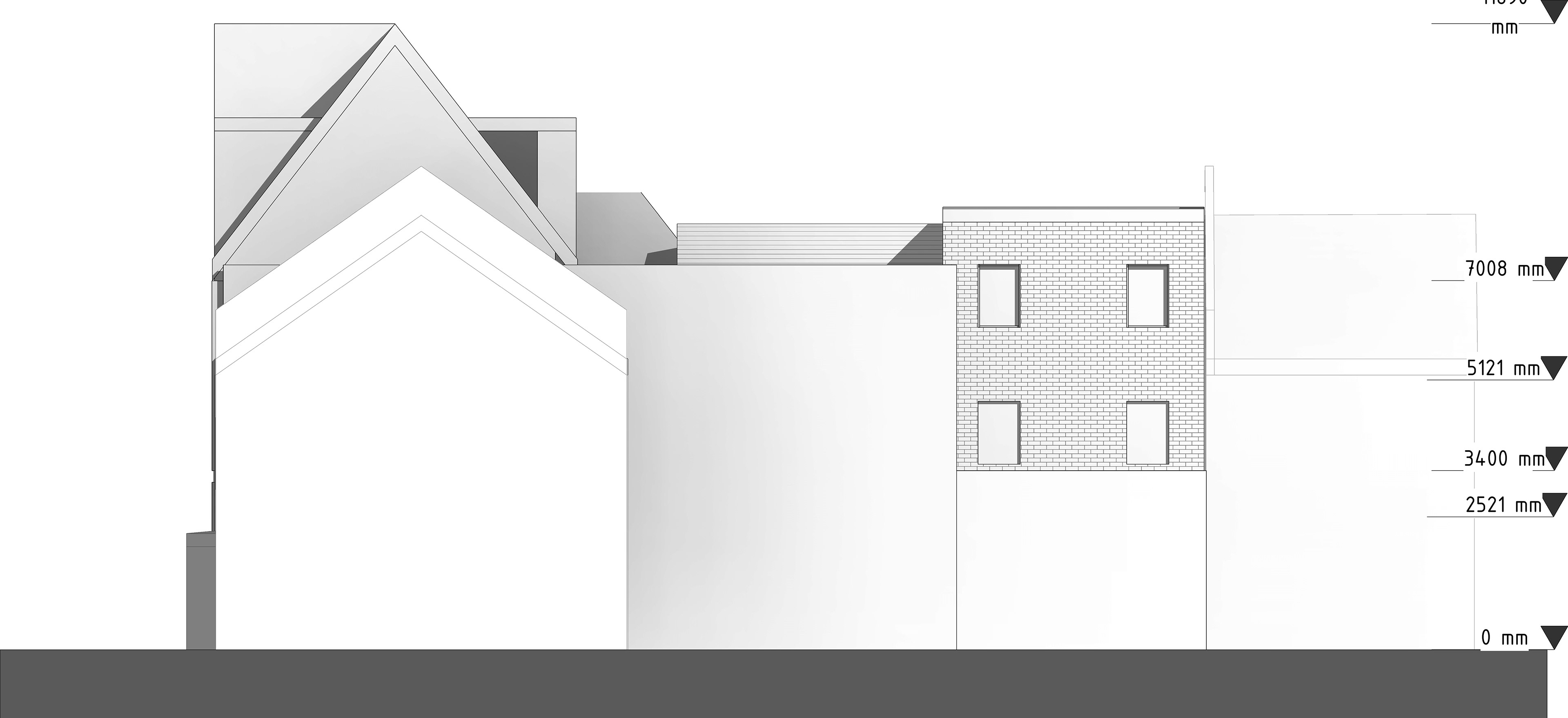 Studio flat in addition to 2-bed-House