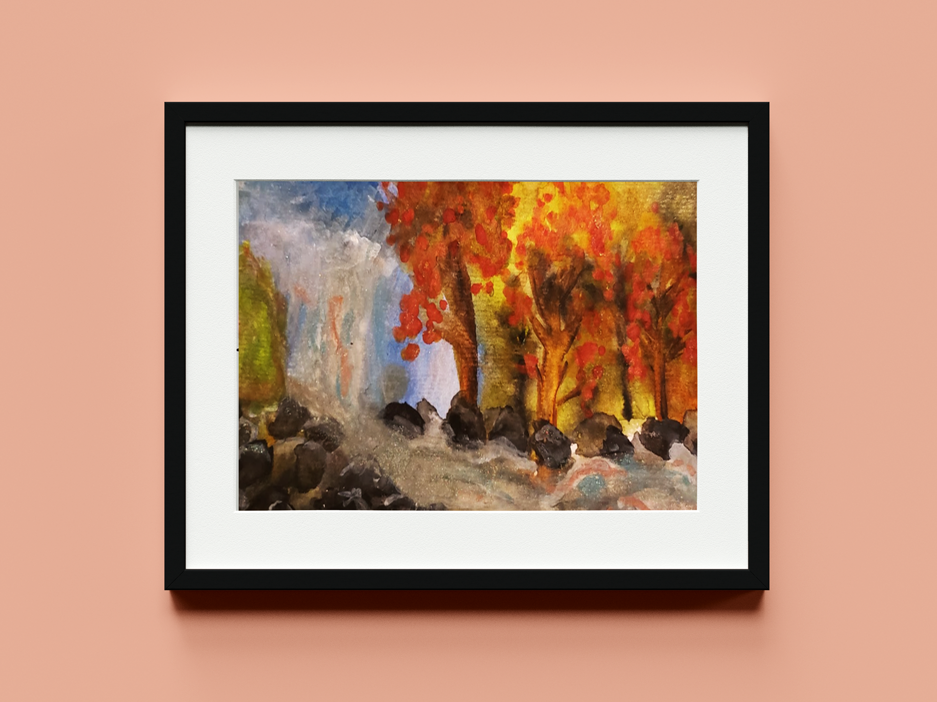 Watercolor on paper • 5 × 7 in. • 2021. Watercolor painting exploring luminous color, soft gradients, and ethereal atmosphere through transparent layering.