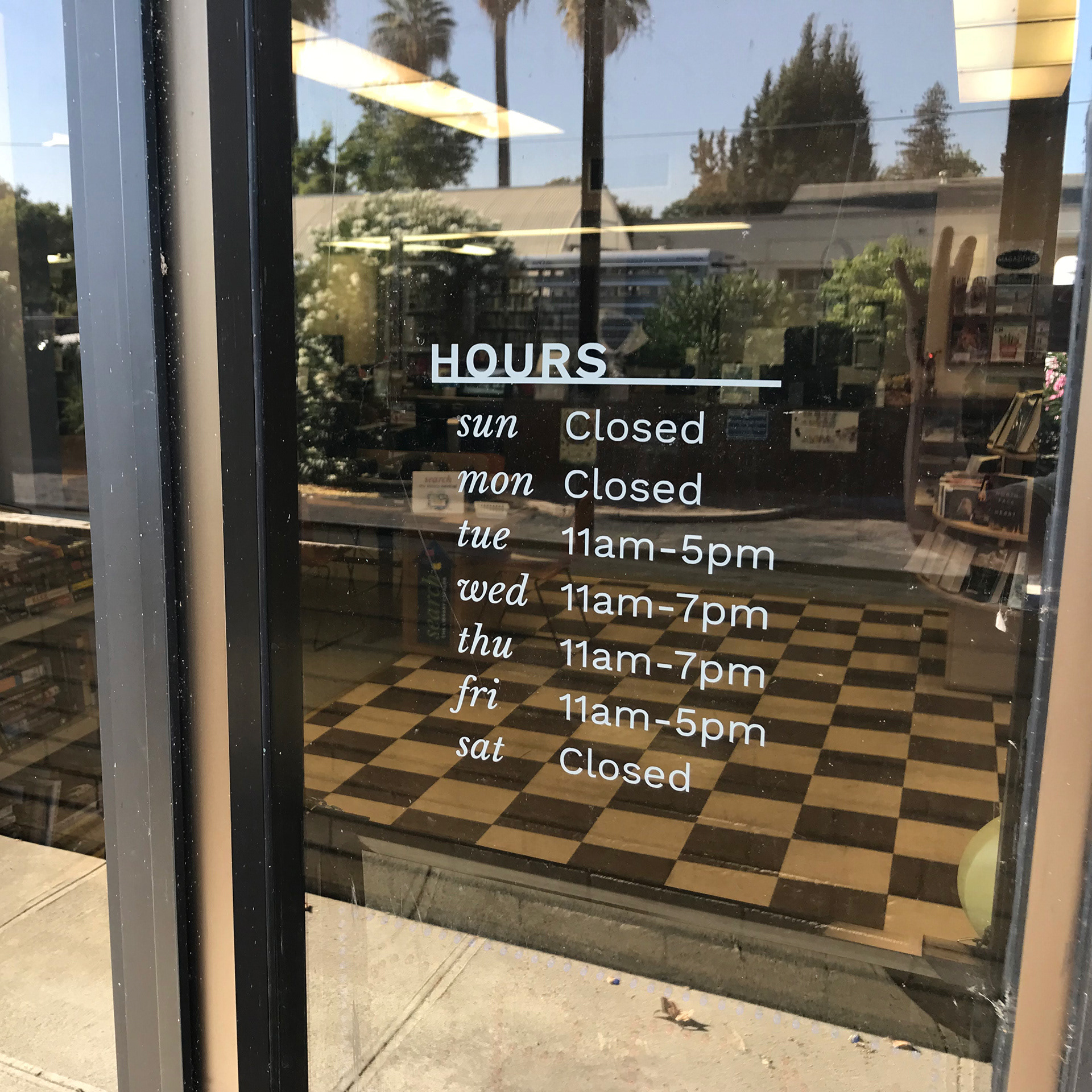 Vinyl applied to inside of tinted door