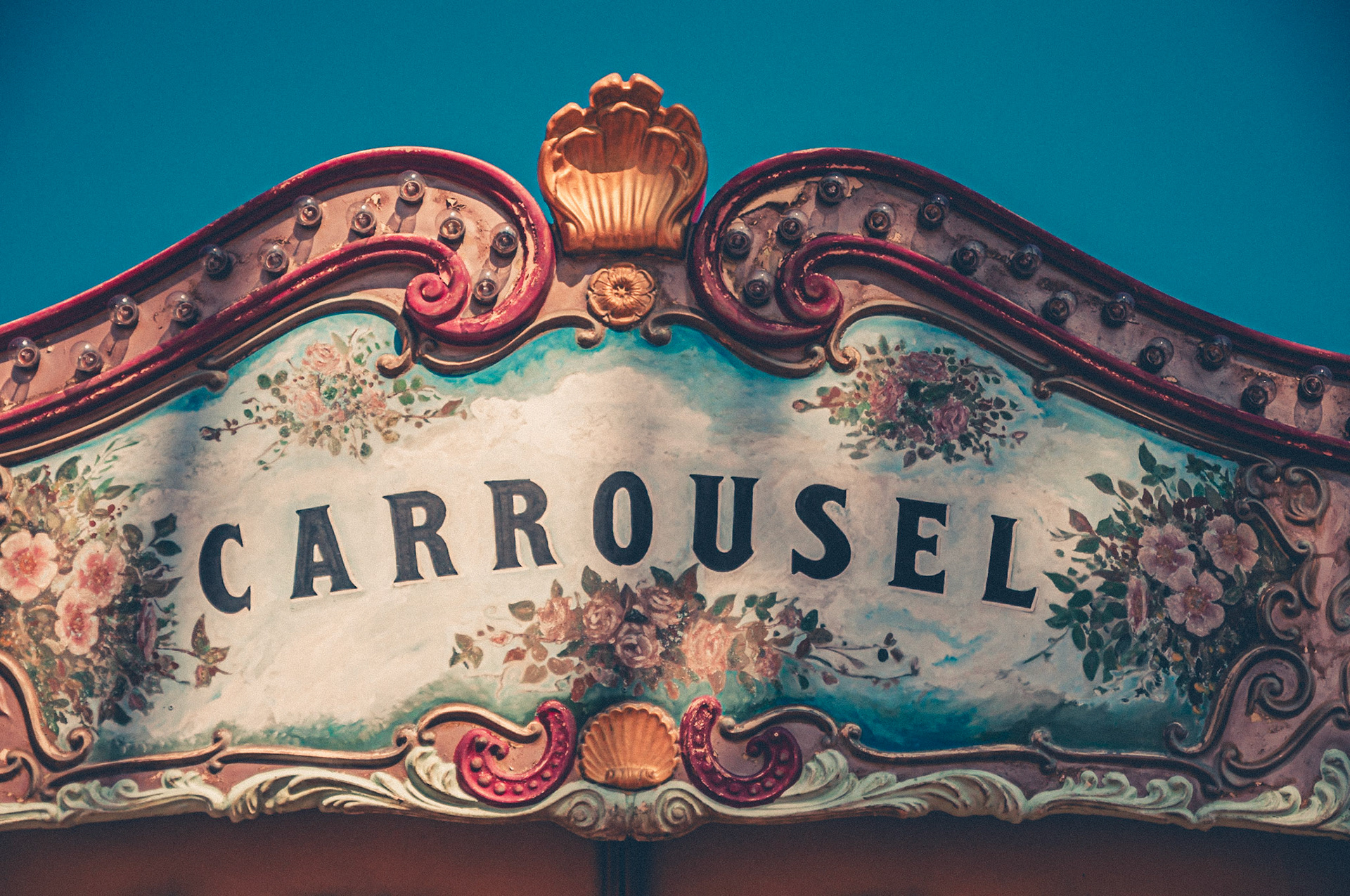 Carrousel at Parc Atraccions Tibidabo. Barcelona, Spain.
