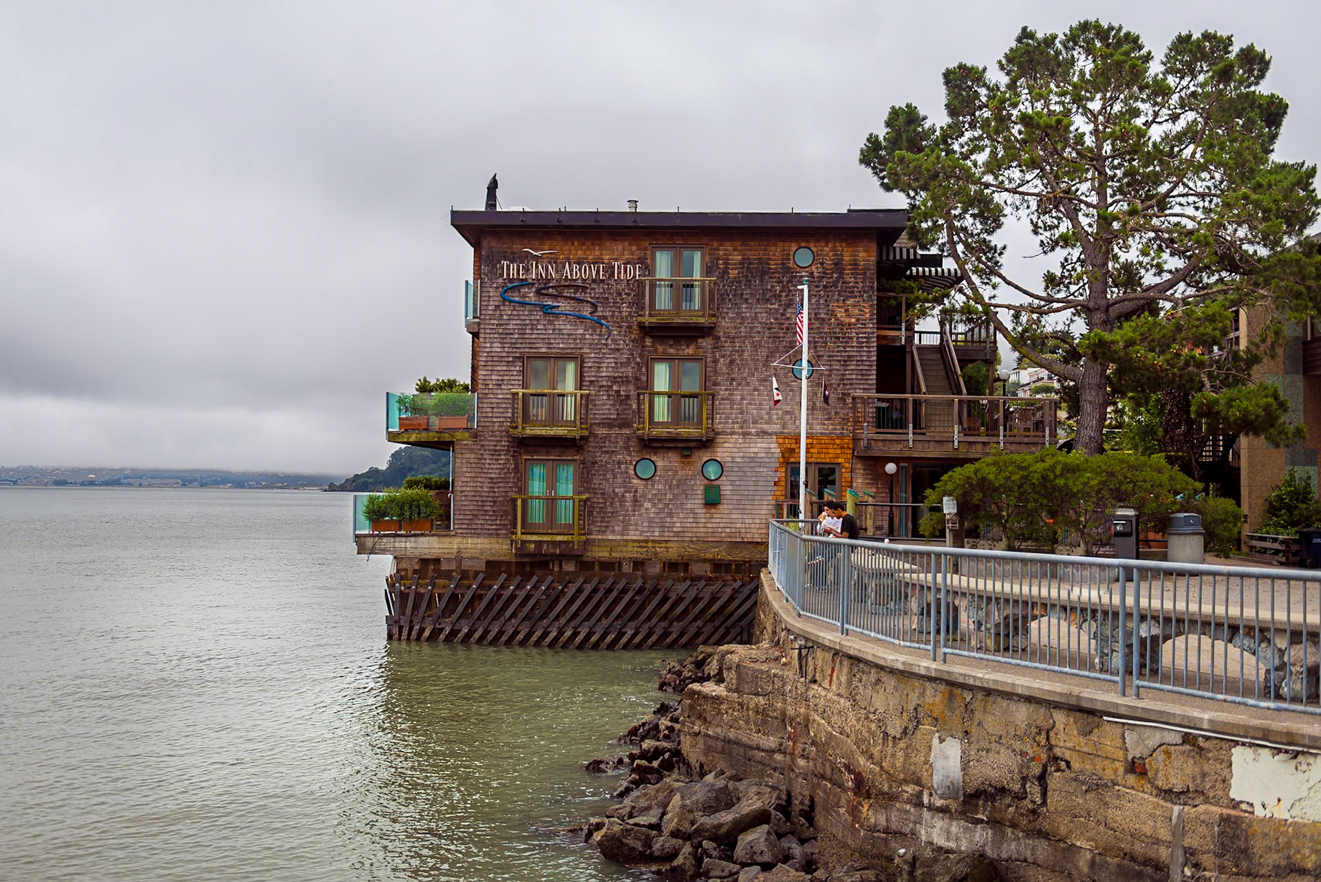 The Inn Above Tide Hotel at Sausalito. California, USA.