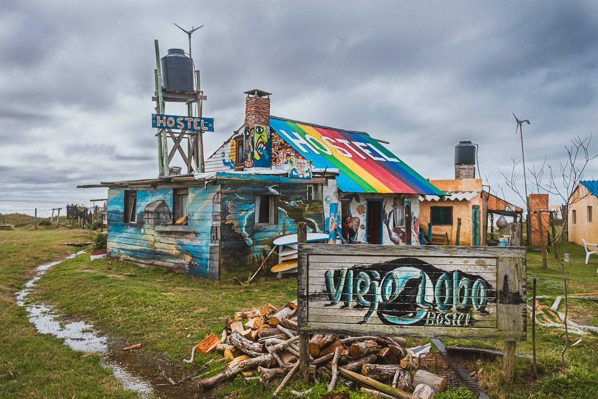 Cool hostel at Cabo Polonio, Uruguay.