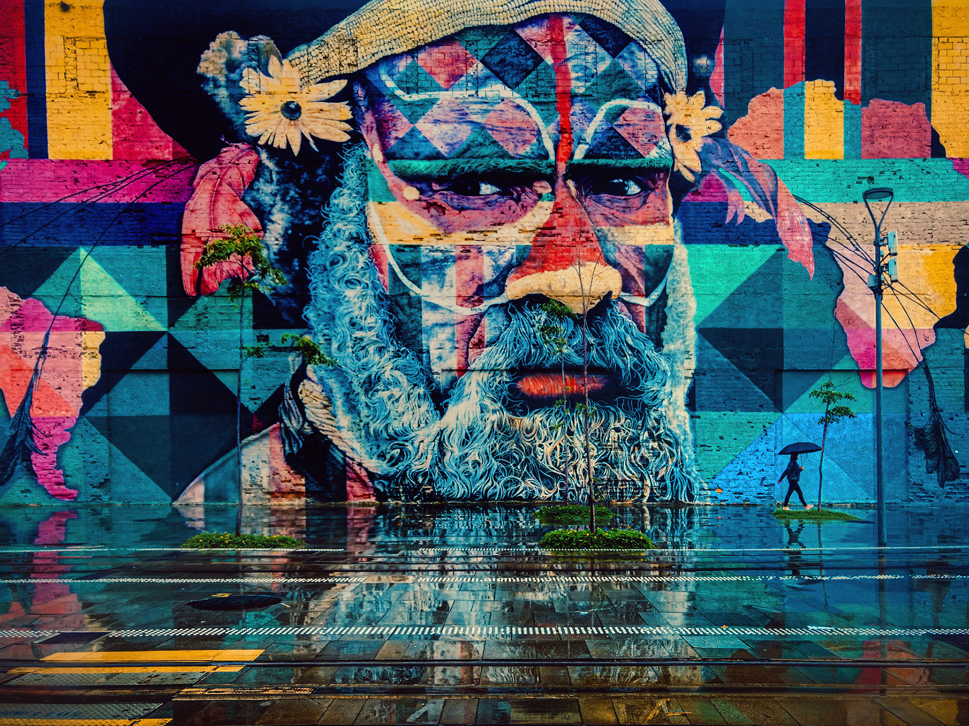 Arte urbano en las calles de Rio de Janeiro, Brasil.