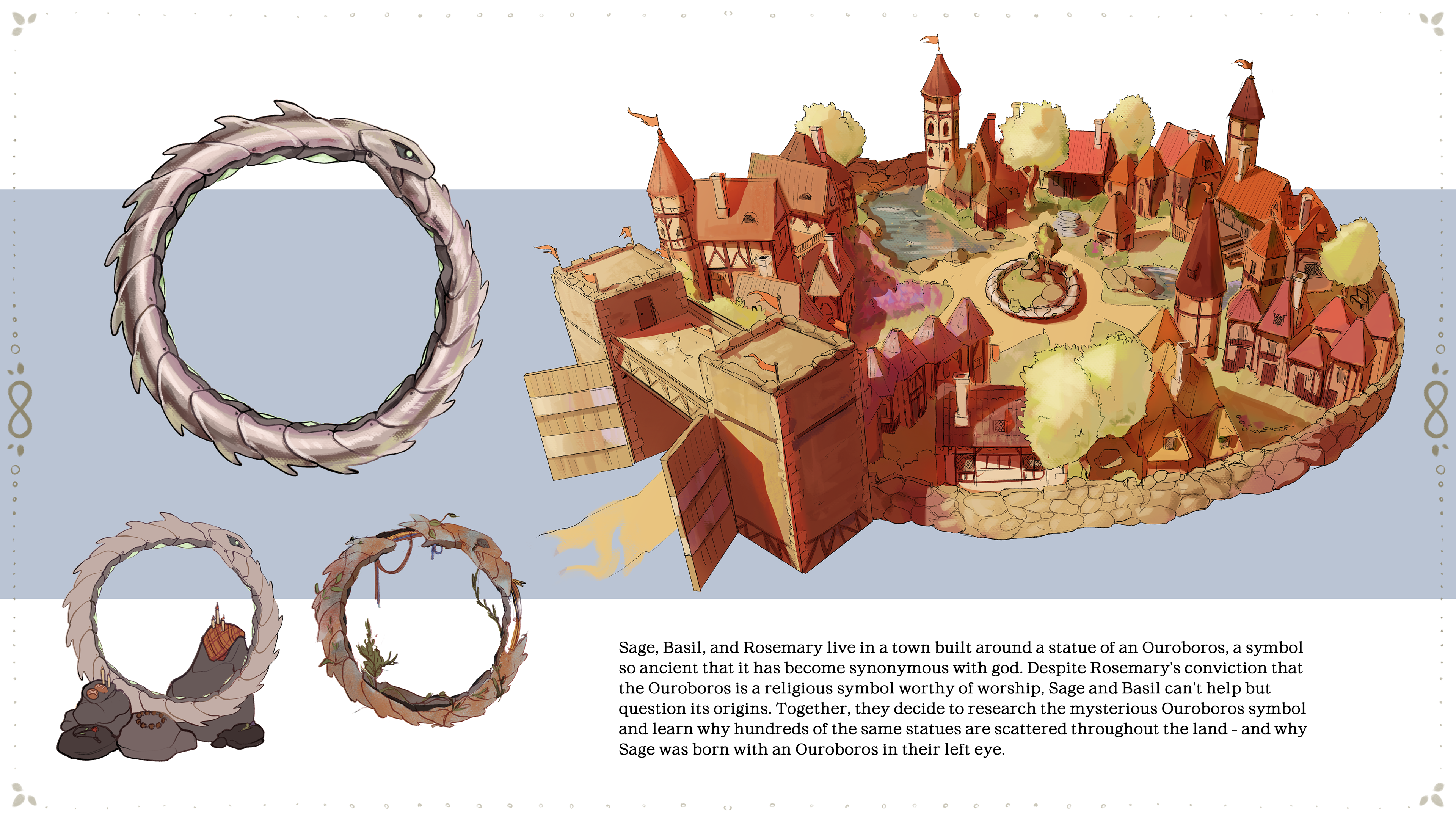 Worldbuilding and environment concept for "Ouroboros" project