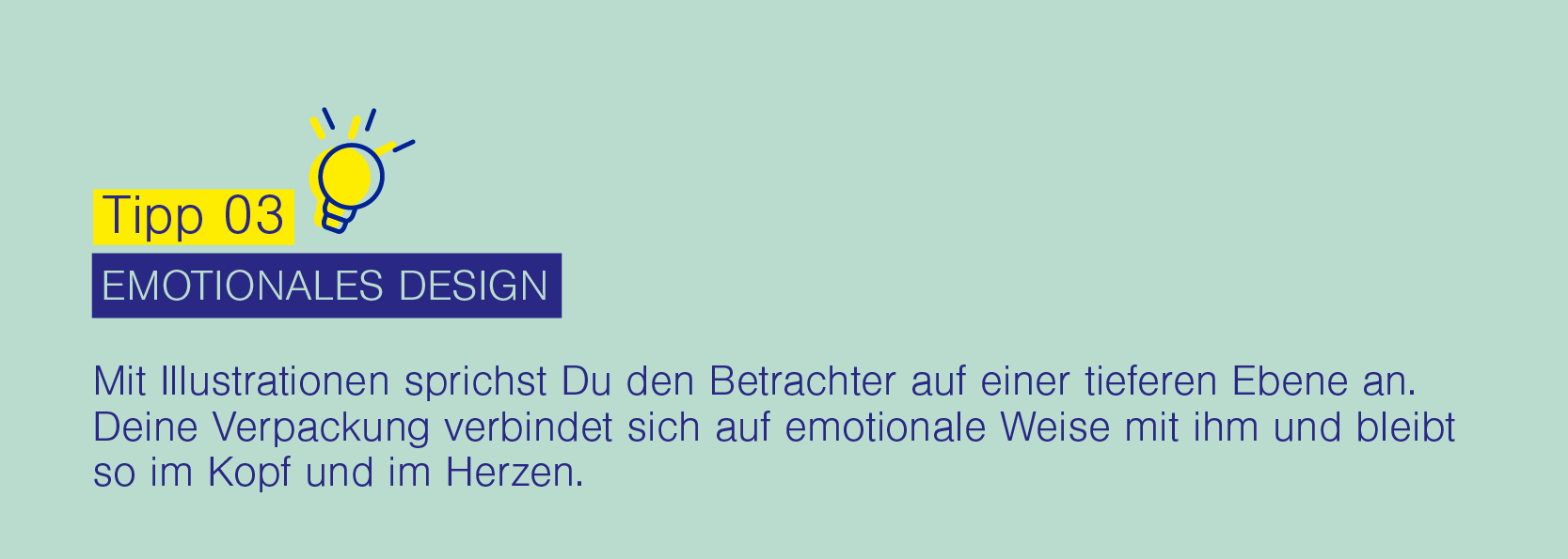Tipp 03, Bildmotiv zum Thema erfolgreiche Verpackungsgestaltung, Emotionales Design: Verbinde dein Produkt durch Illustrationen auf dem Verpackungsdesign auf emotionale Weise mit dem Betrachter und Kunden.