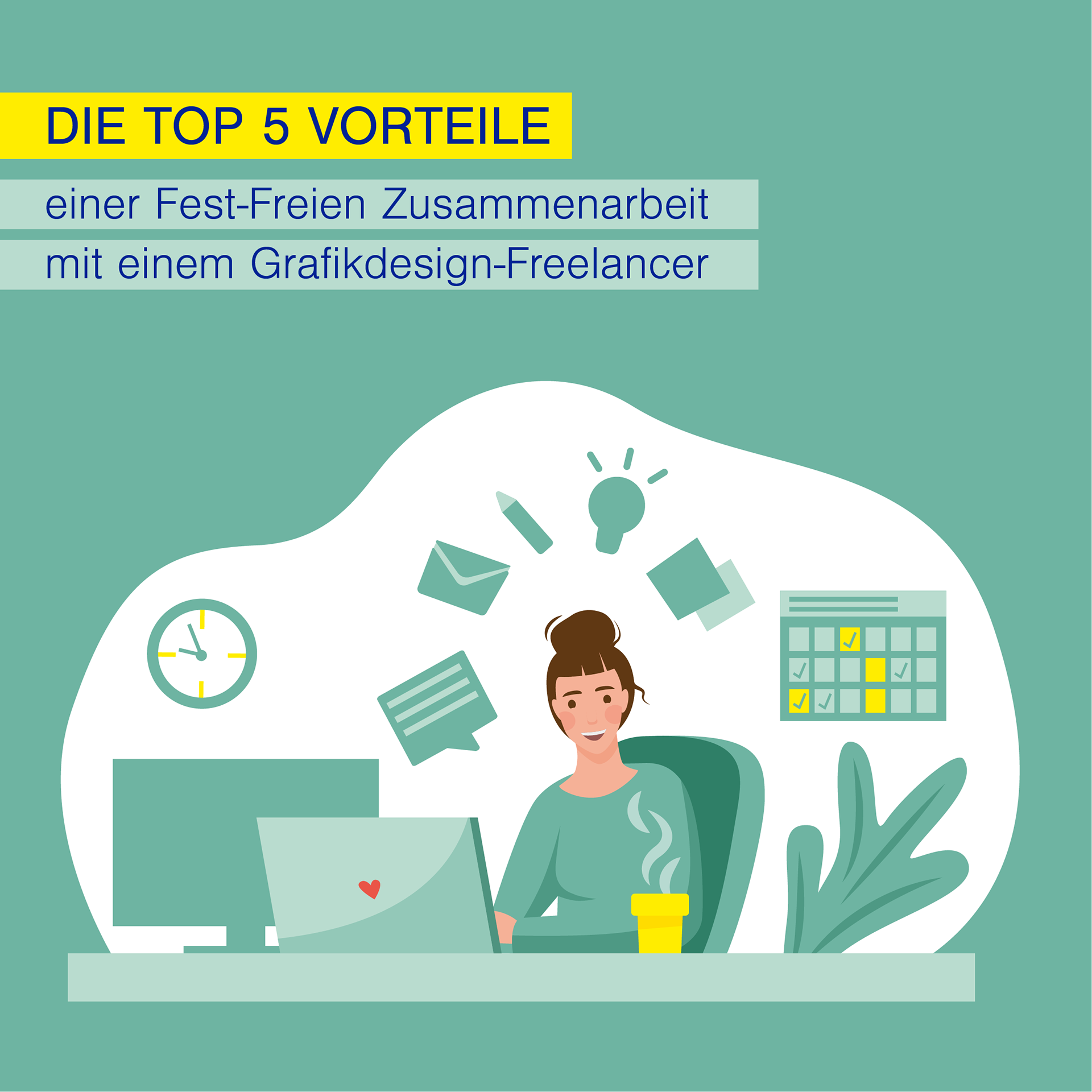 Vorteile einer Fest-Freien Zusammenarbeit mit einem Grafik-Freelancer, Blog Titel, Stefanie Twellmann