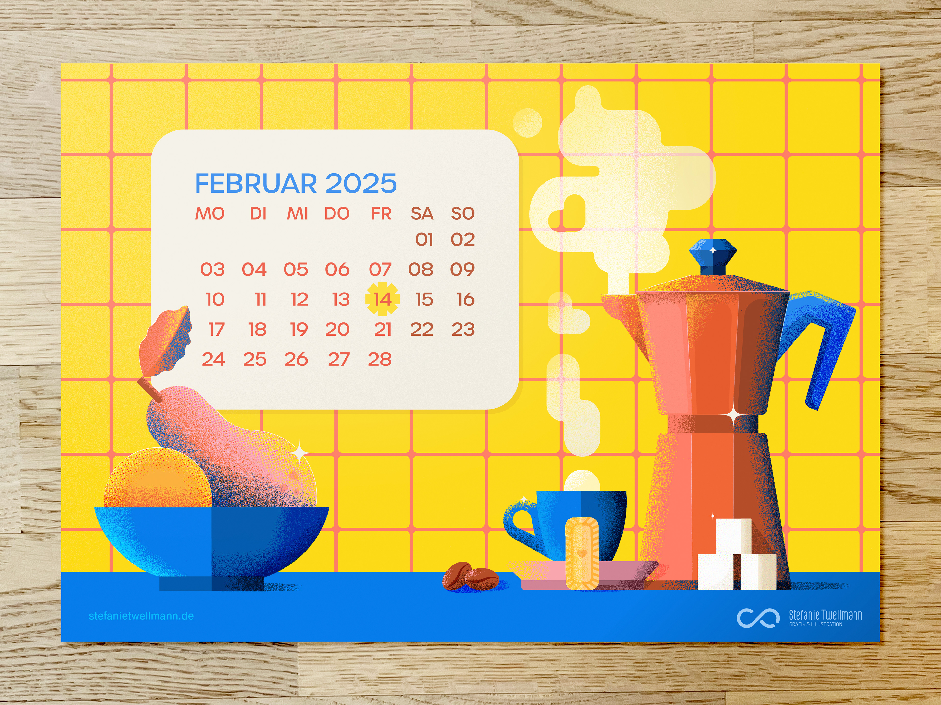 Free Download, Kalender Illustration, Freebie, Stefanie Twellmann // illustratives Brand Design, Hamburg