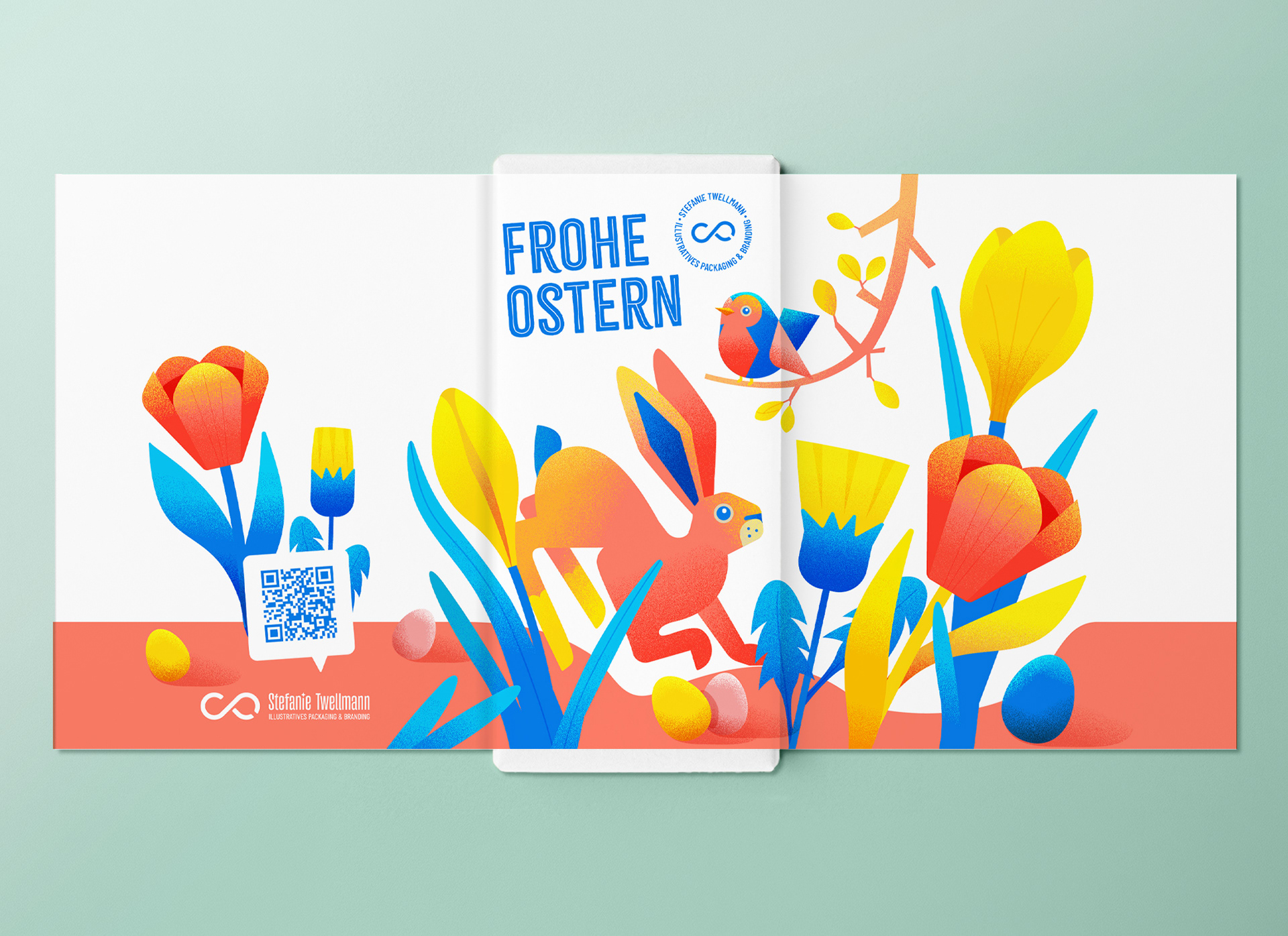 Plano-Ansicht der Tafel-Banderole mit illustrativem Design