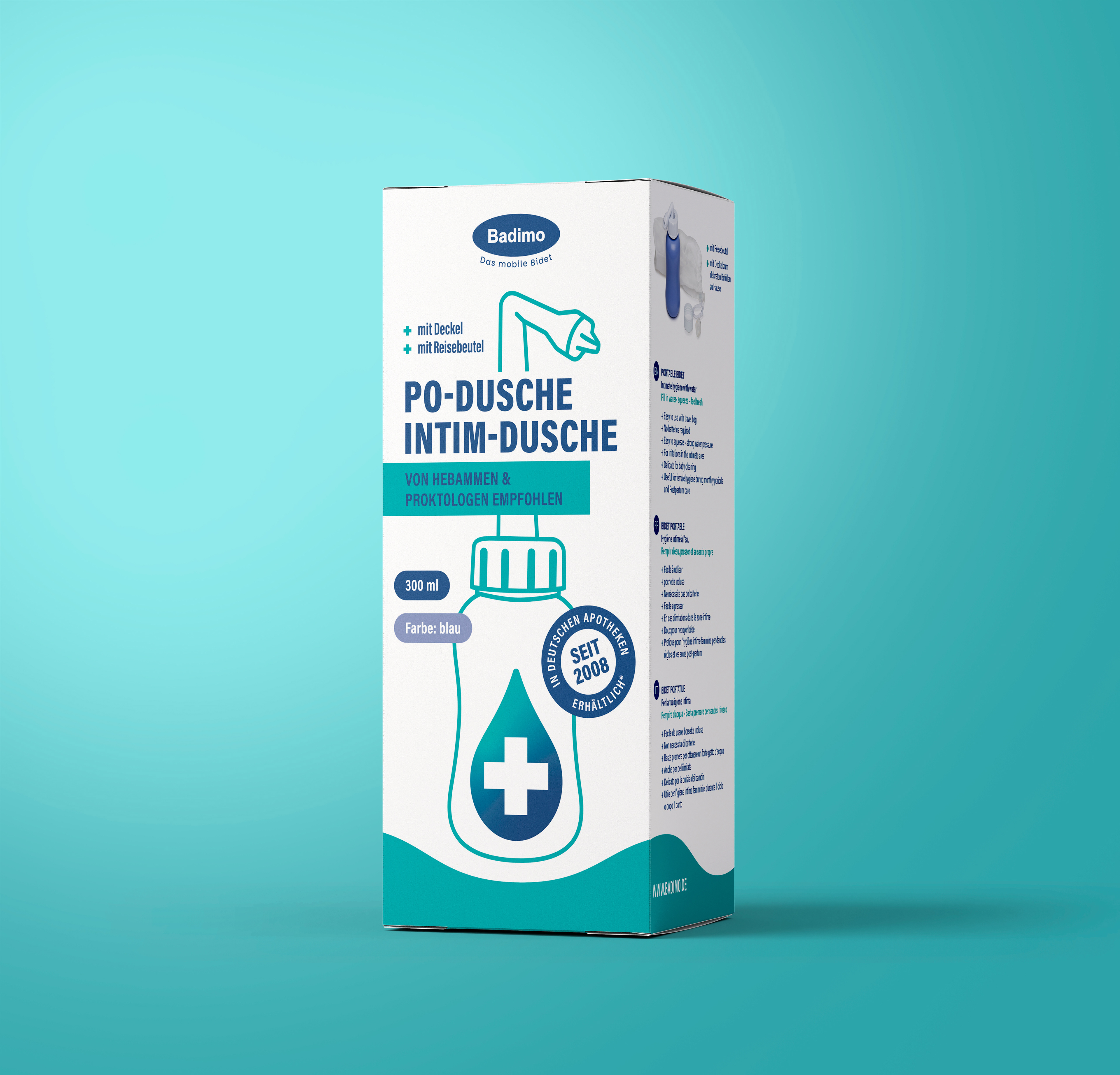 Packaging Design für ein Hygiene Produkt, gestalteter Karton, von Stefanie Twellmann, Grafik und Illustration, Hamburg