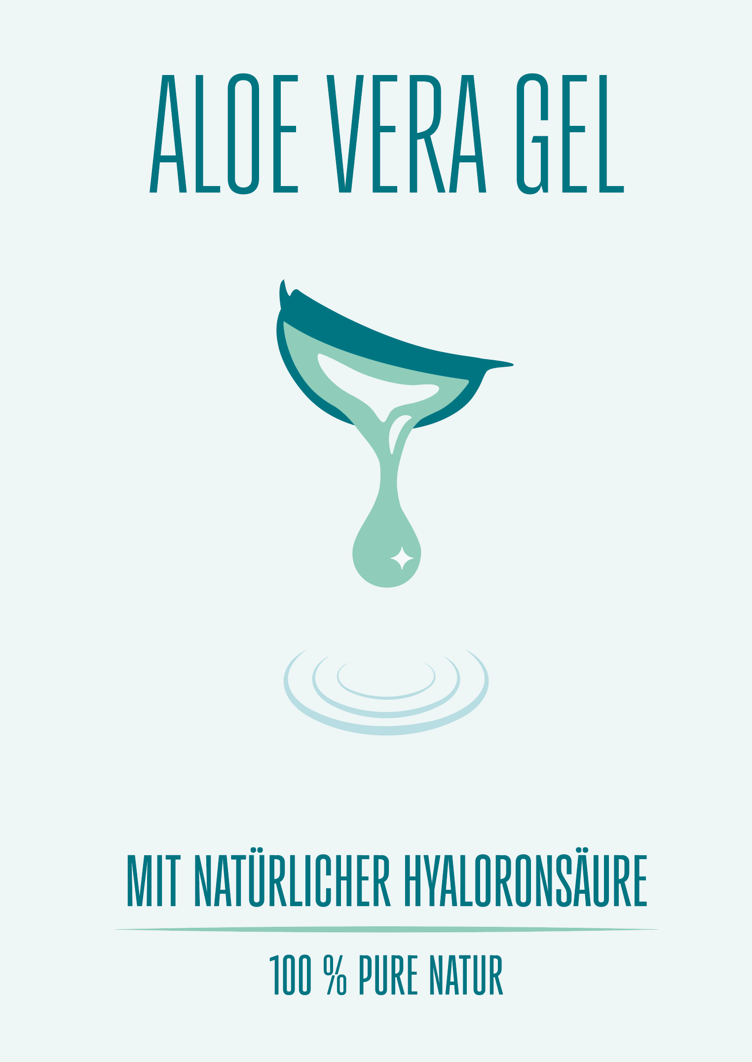 Teilausschnitt der Facing Gestaltung für das Konzeot-Design der Aloe Vera Gel Standtube, Konzept Modern Hydration, Stefanie Twellmann, illustratives Brand- und Packaging Design, Hamburg
