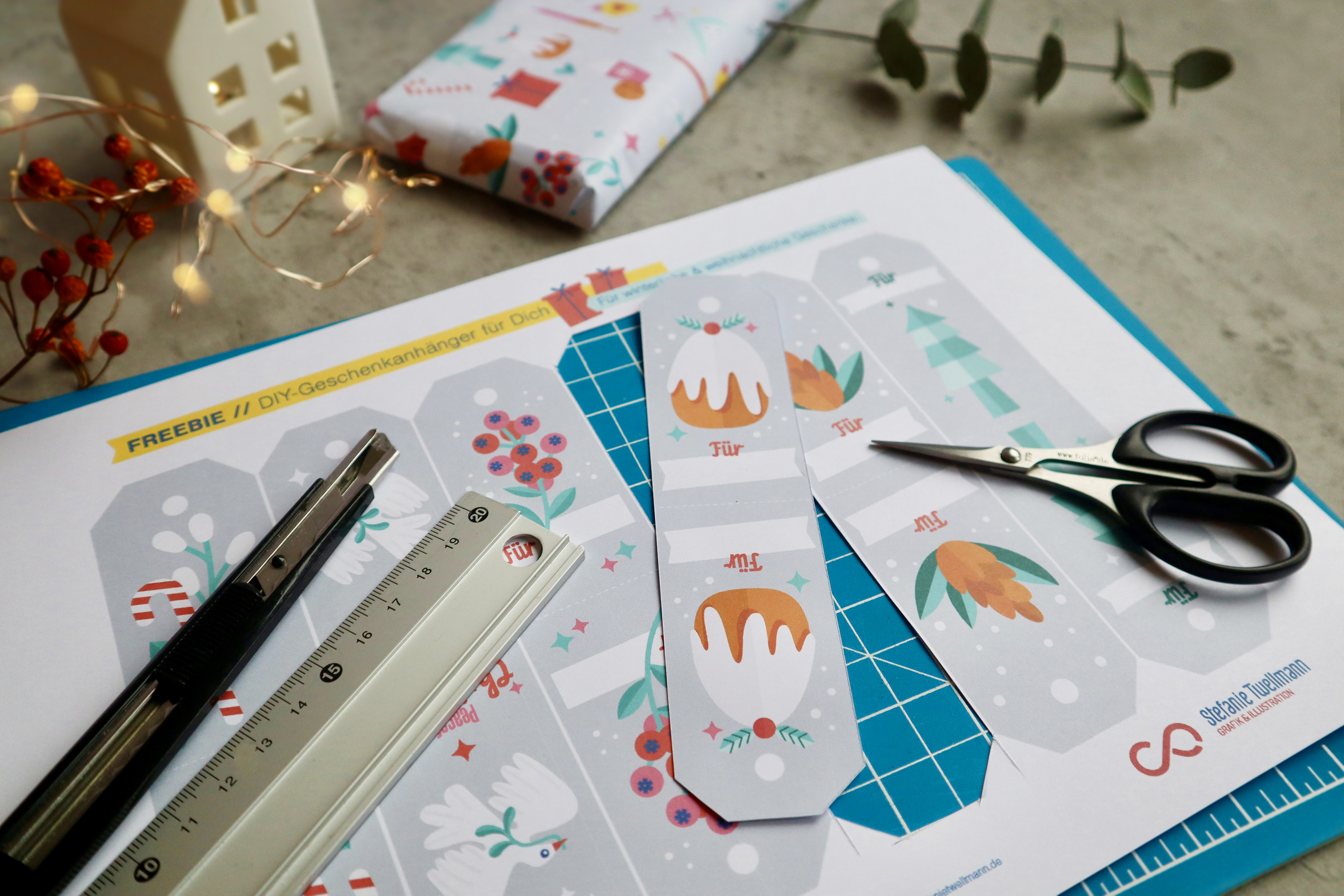 Freebie Geschenkanhänger von Stefanie Twellmann, Grafik und Illustration, Hamburg