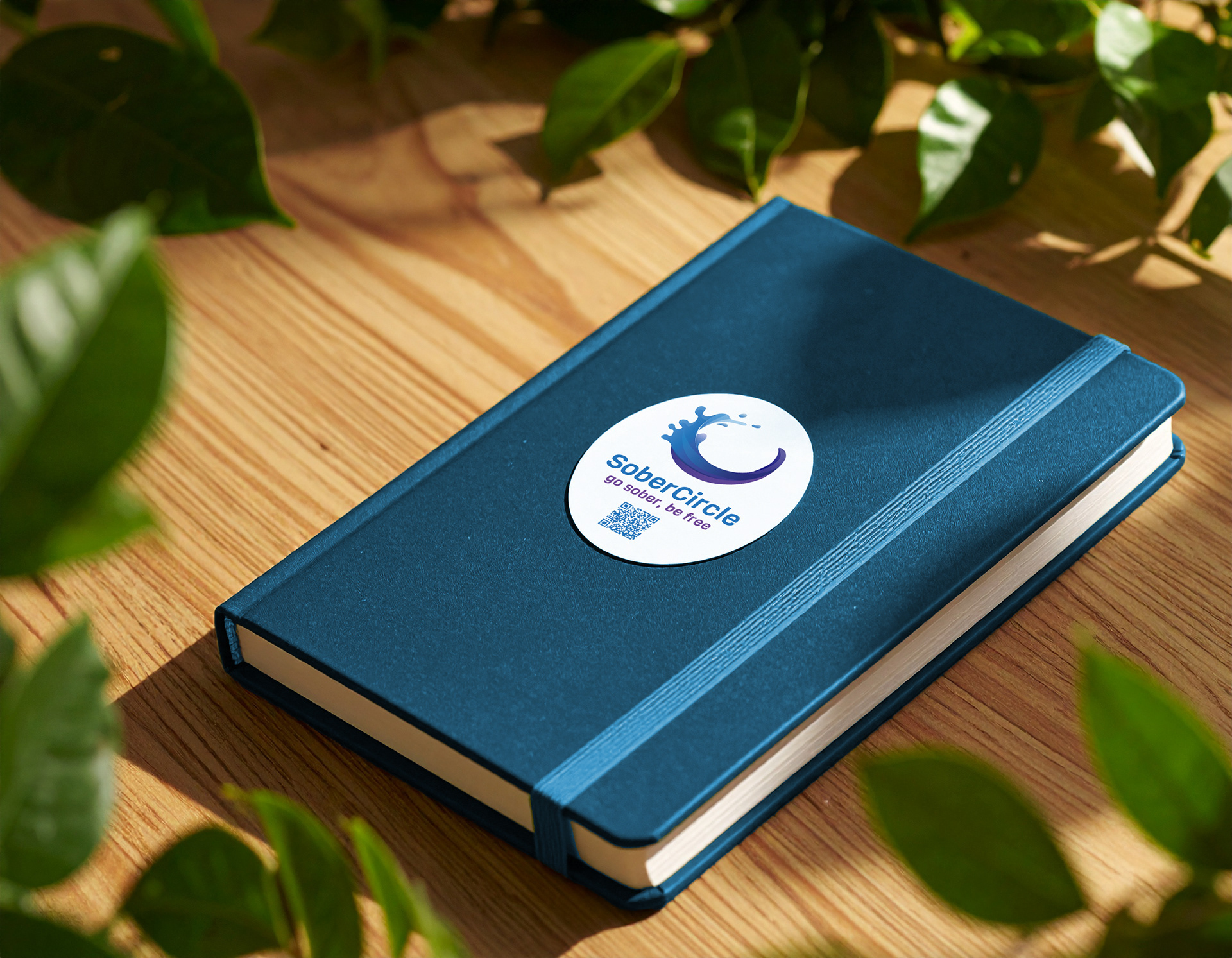 Aufkleber Gestaltung zum App-Launch von SoberCircle