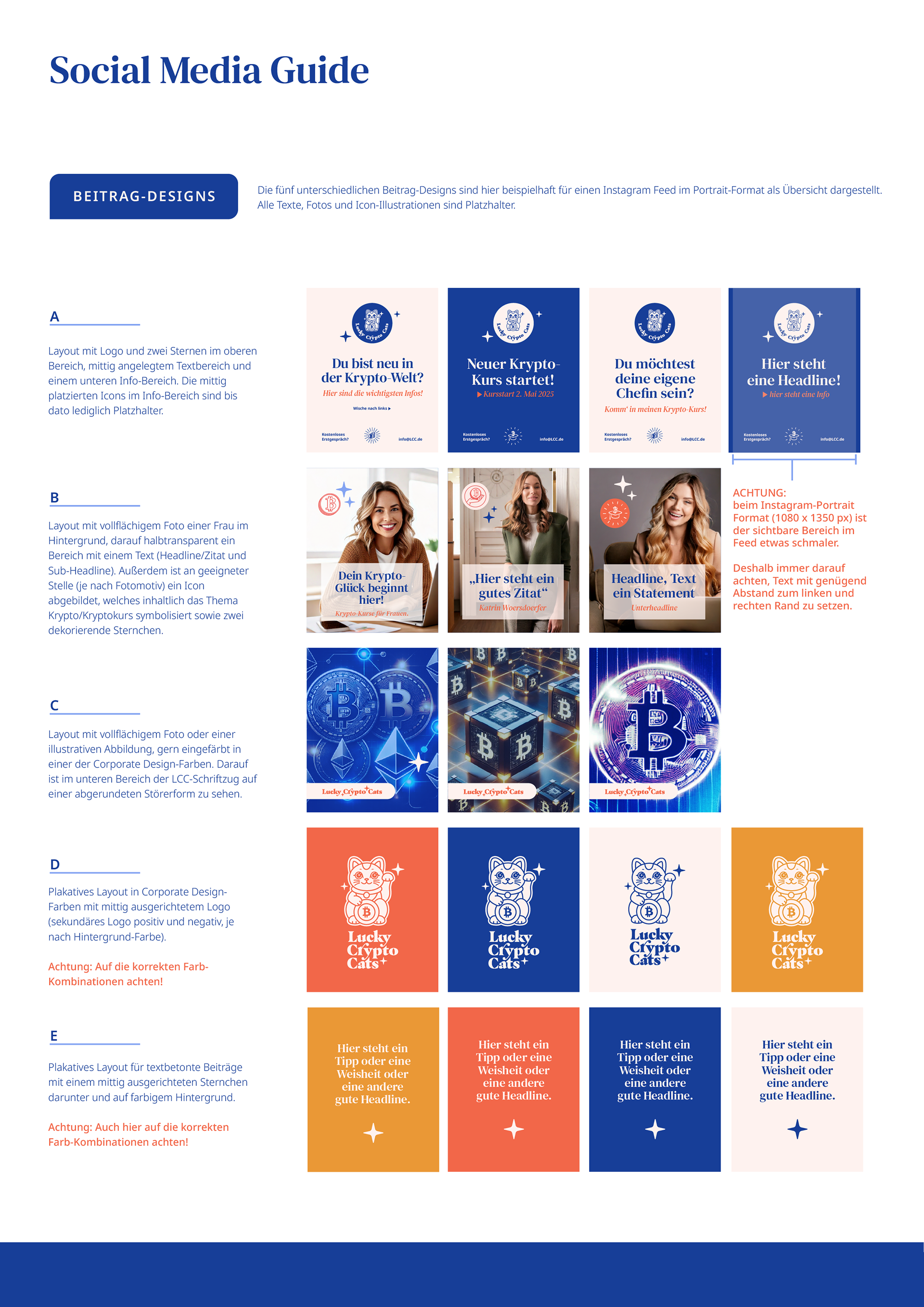 Guide für Social Media Beitrag-Gestaltungen, Grafik und Illustration von Stefanie Twellmann, Hamburg