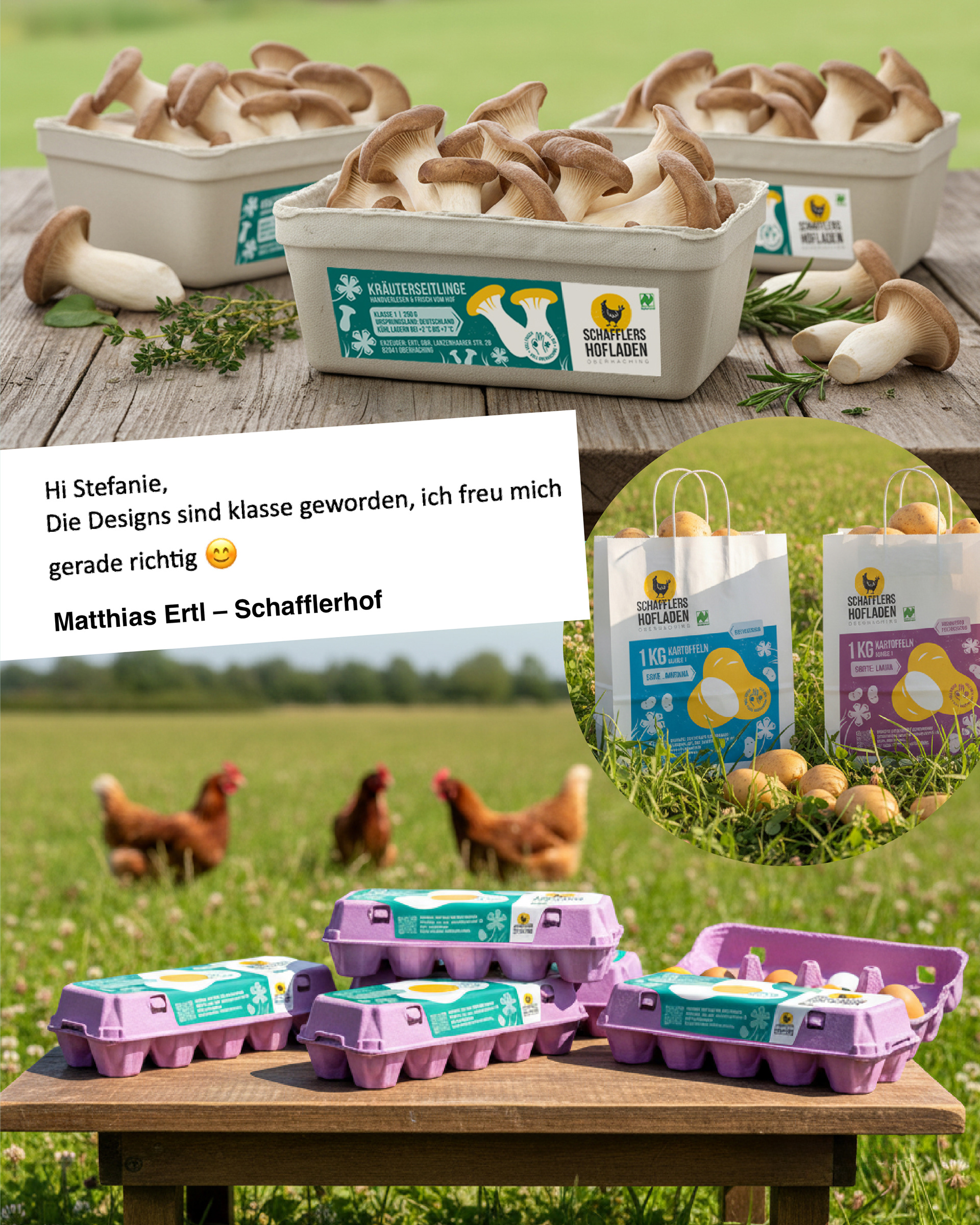 Begeistertes Kundenfeedback zu den illustrativen Packaging Designs von Stefanie Twellmann und Fotos der gestalteten Verpackungen