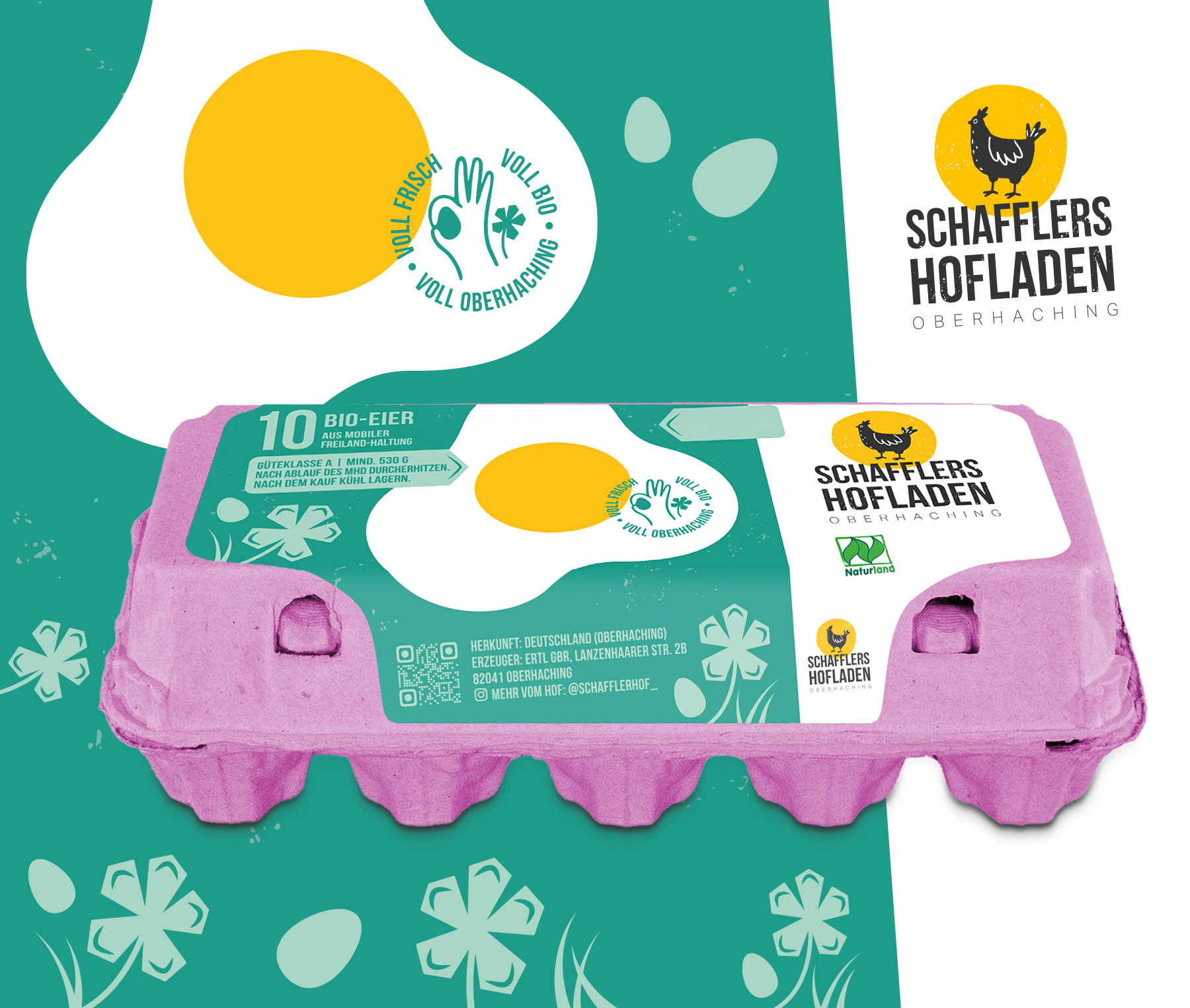 Master-Design Eierkarton-Etikett, illustratives Packaging Design, Stefanie twellmann, Hamburg