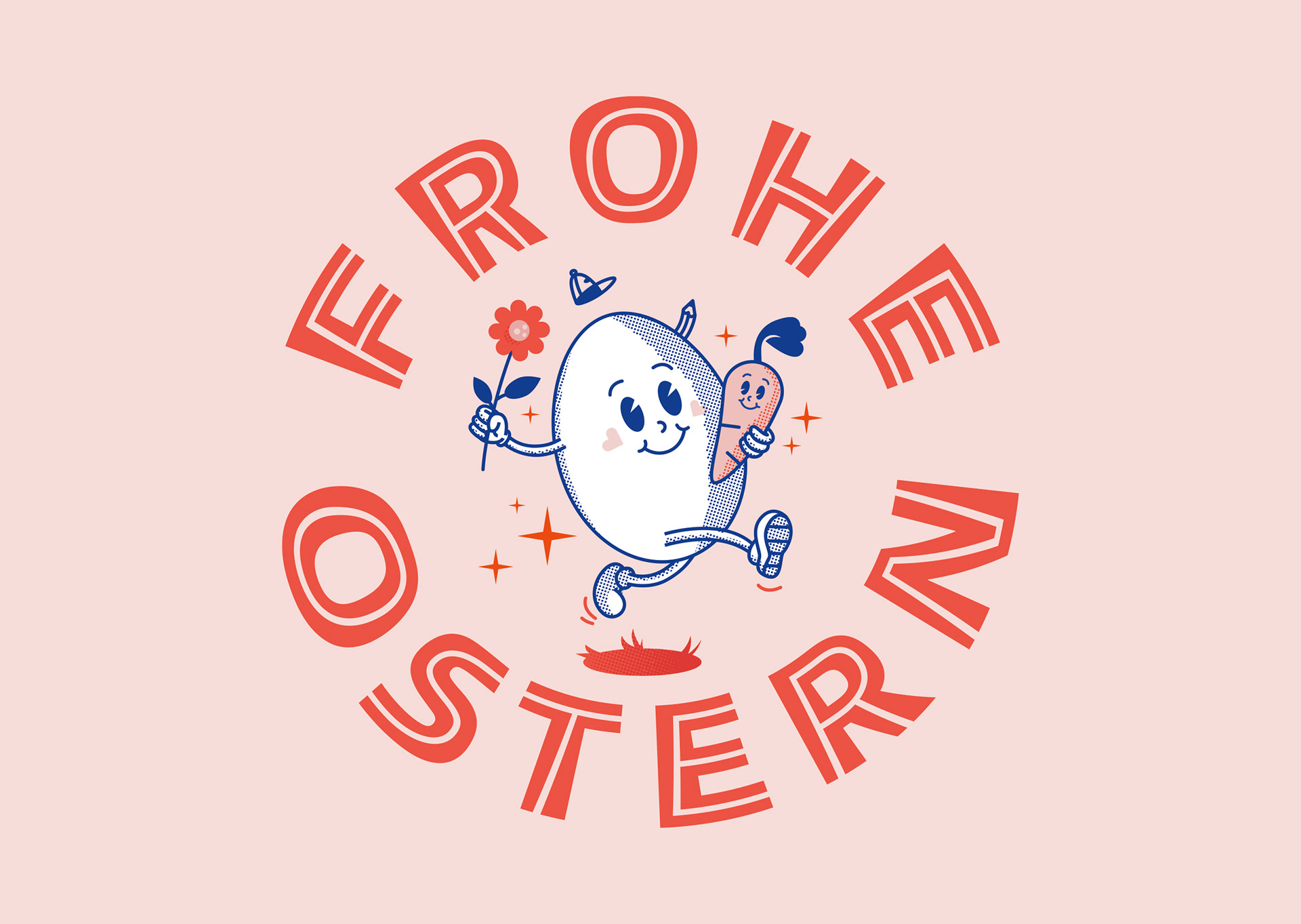 Postkarten Ostermotiv, Illustration und grafische Umsetzung von Stefanie Twellmann, Grafik und Illustration, Hamburg