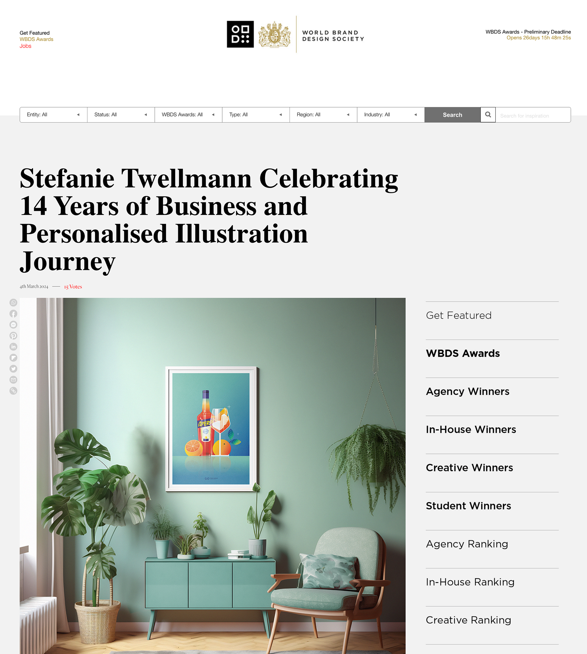 Stefanie Twellmann, Grafik und Illustration, Hamburg, featured von der "World Brand Design Society"