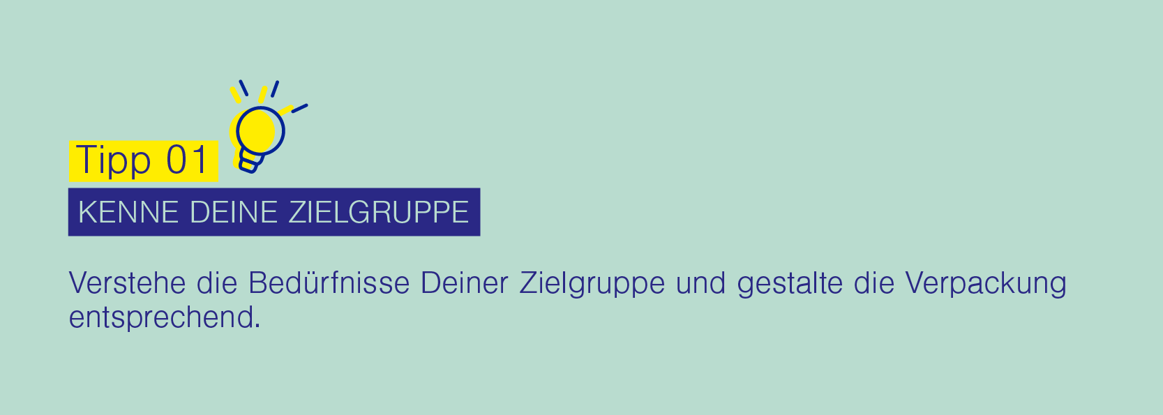 Tipp 01, Bildmotiv zum Thema erfolgreiche Verpackungsgestaltung, ZIELGERICHTETES DESIGN: Verstehe die Bedürfnisse deiner Zielgruppe und gestalte die Verpackung entsprechend.