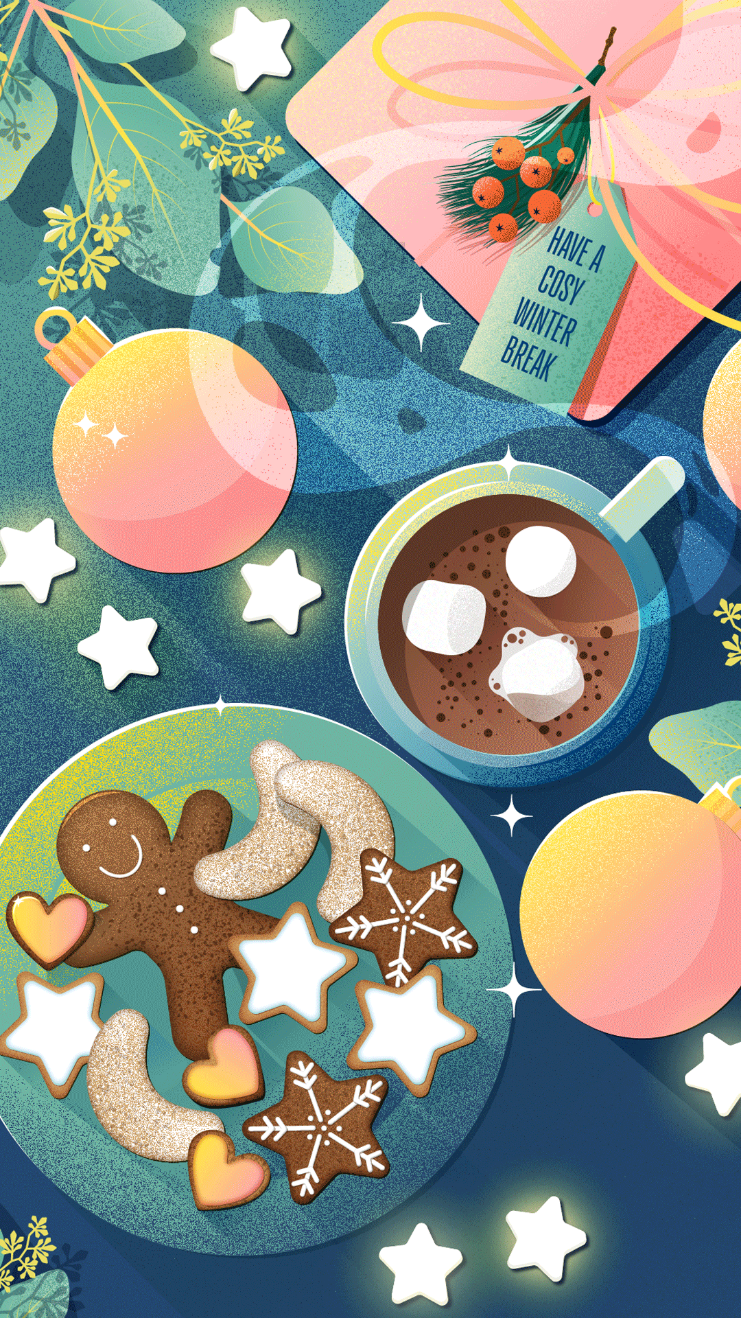 Winter Break Motiv, animierte Version, Stefanie Twellmann, illustratives Brand-Design, Hamburg