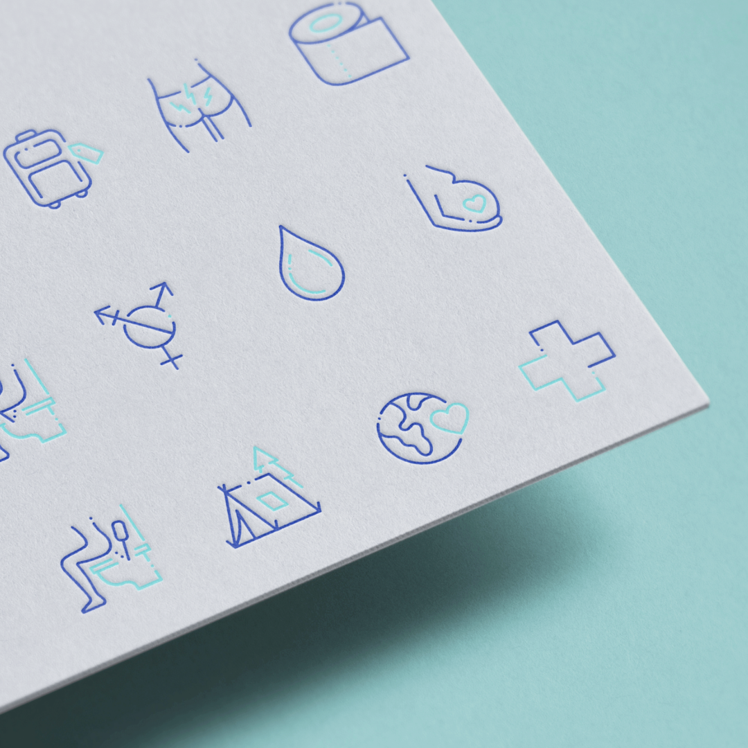 Illustrationen von Packaging-Icons für ein Hygiene Produkt, von Stefanie Twellmann, Grafik und Illustration, Hamburg