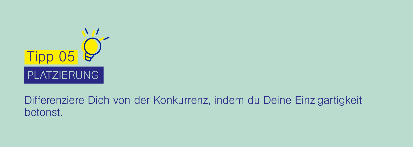 Tipp 05, Bildmotiv zum Thema erfolgreiche Verpackungsgestaltung, Platzierung: Betone deine Einzigartigkeit in der Verpackungsgestaltung