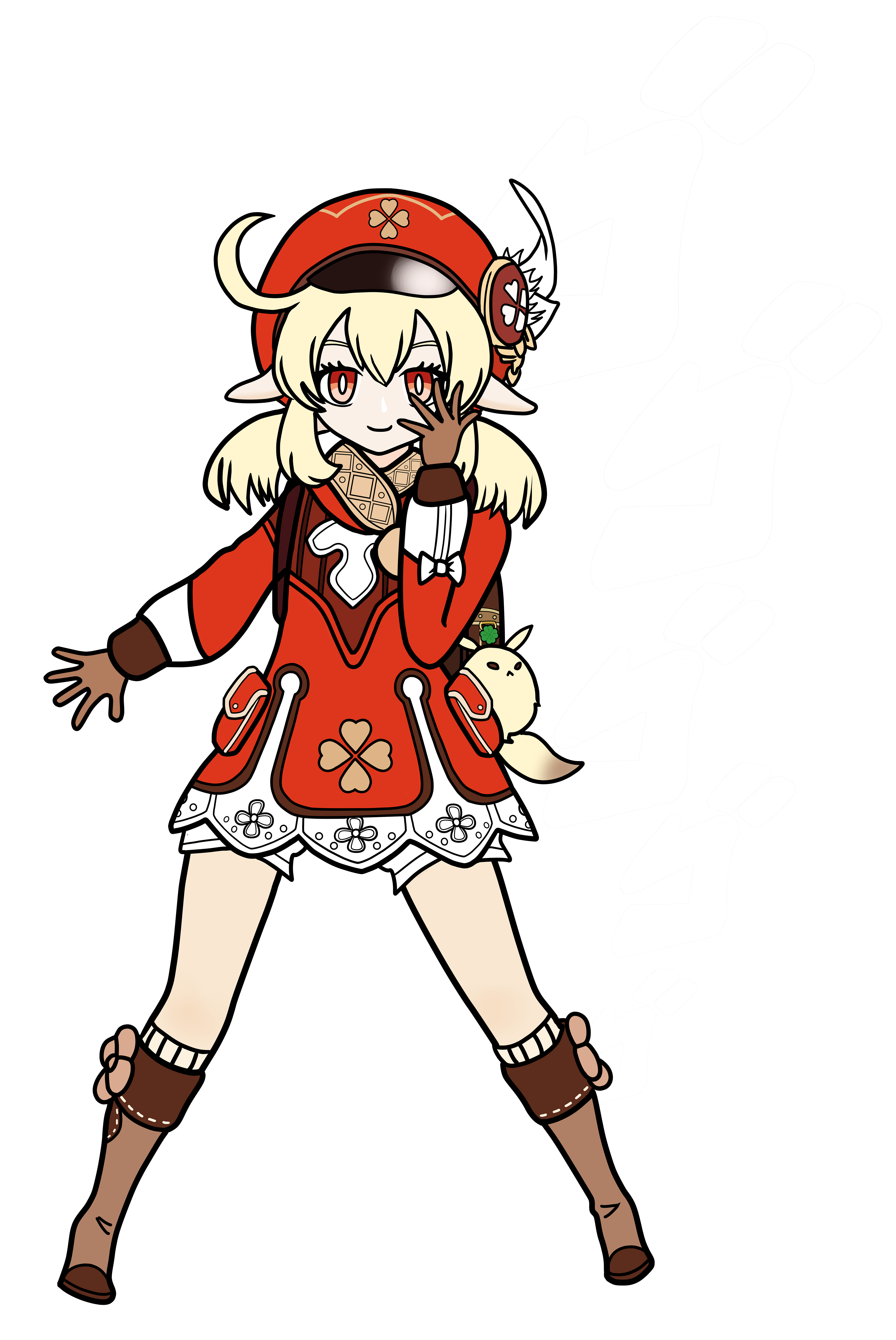 My first big Vector project. Making Genshin girls Jojo pose for a Blanket design.