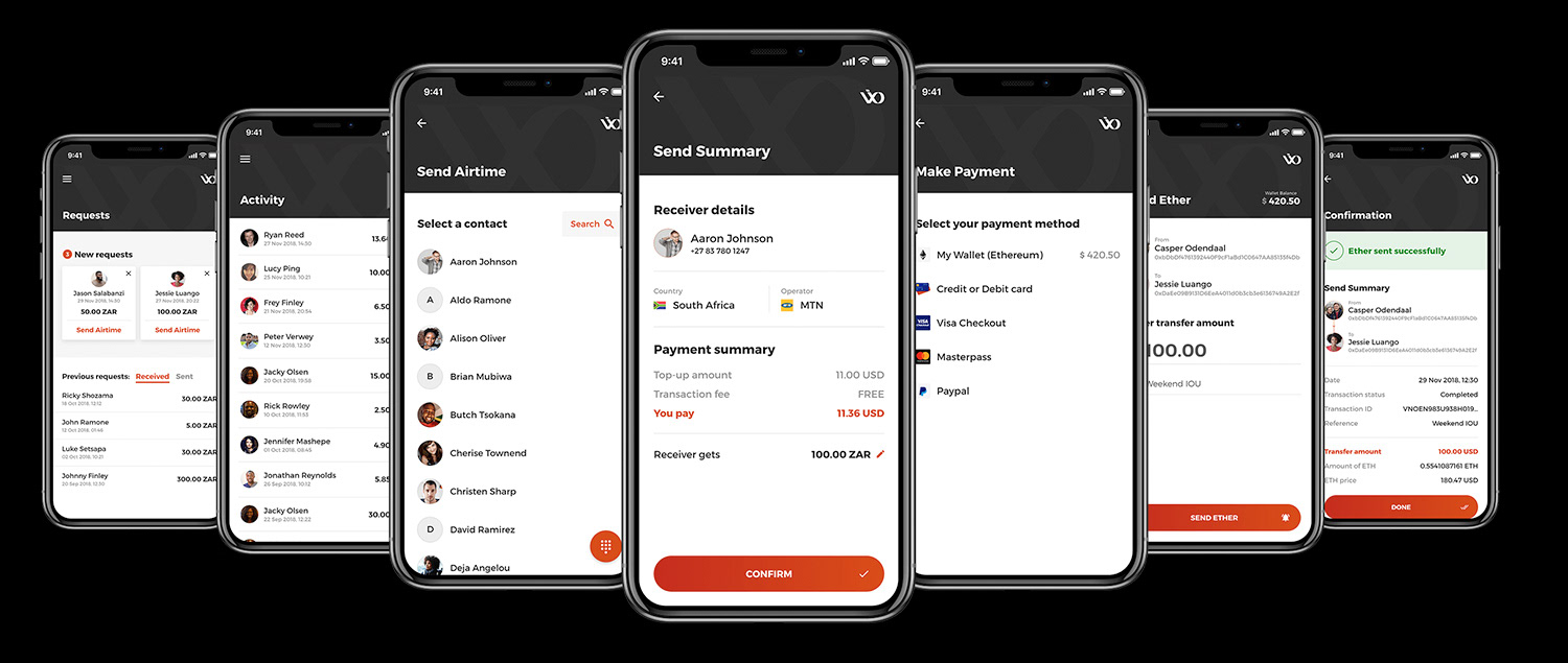 showcase of the vio app on mobile phones