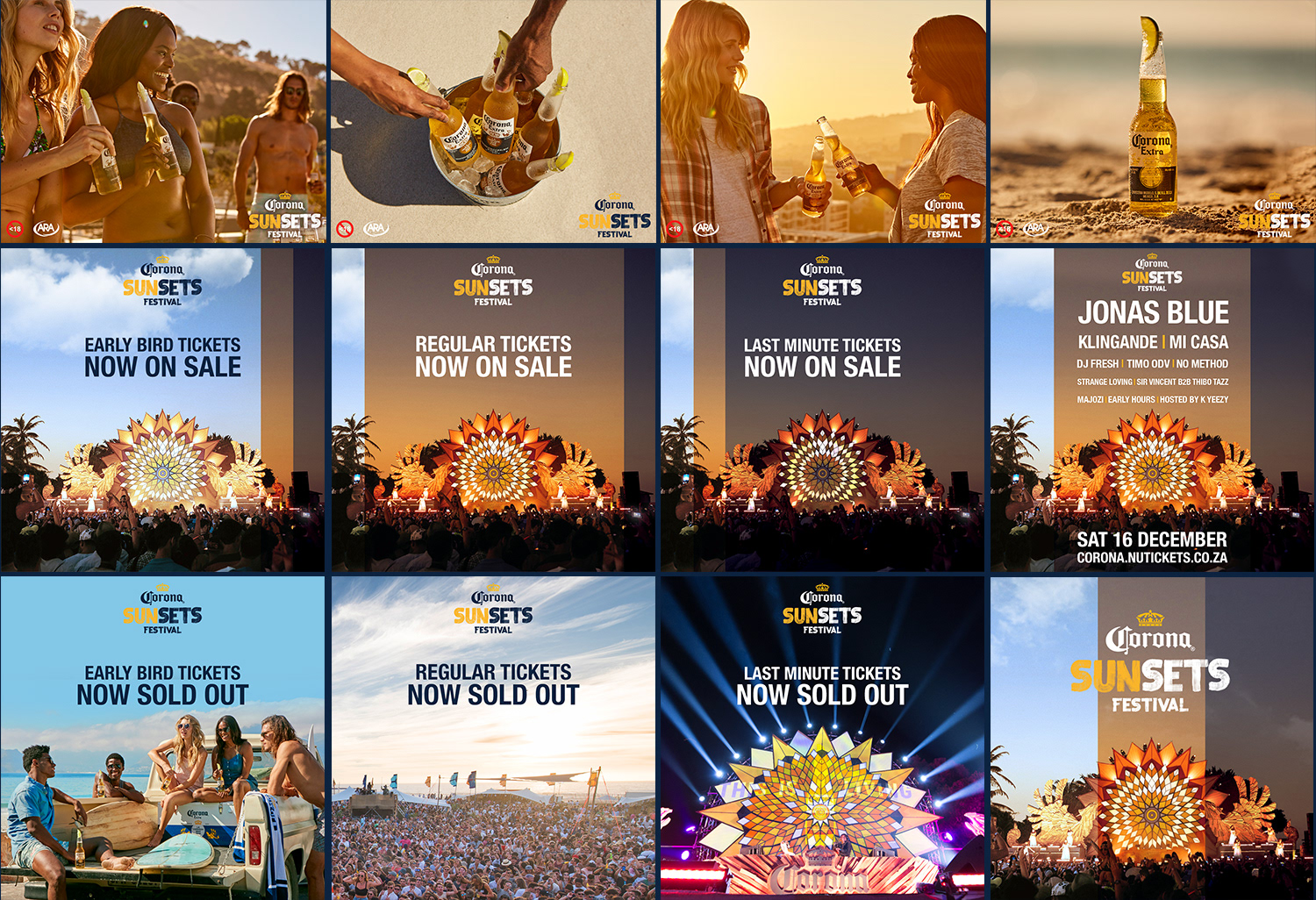 corona sunsets festival social posts