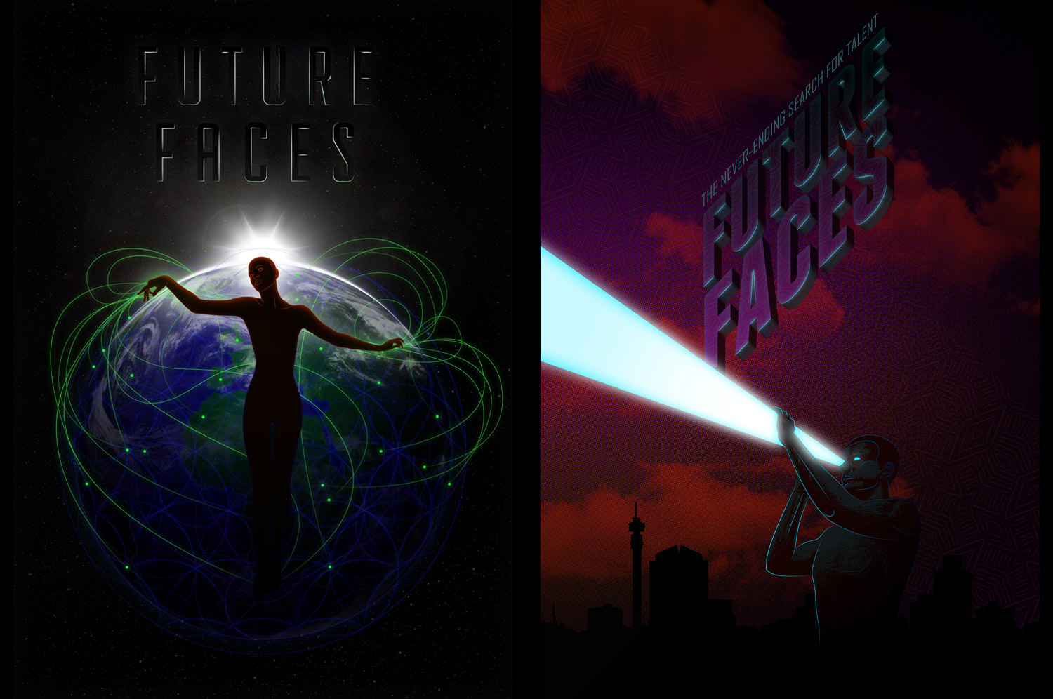isobar future faces poster illustrations