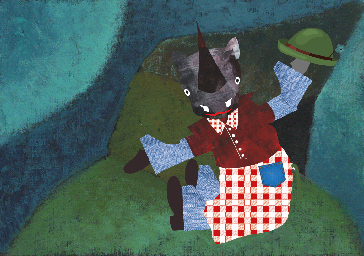 Relato gráfico silente 3 / Acrílico + Colage digital