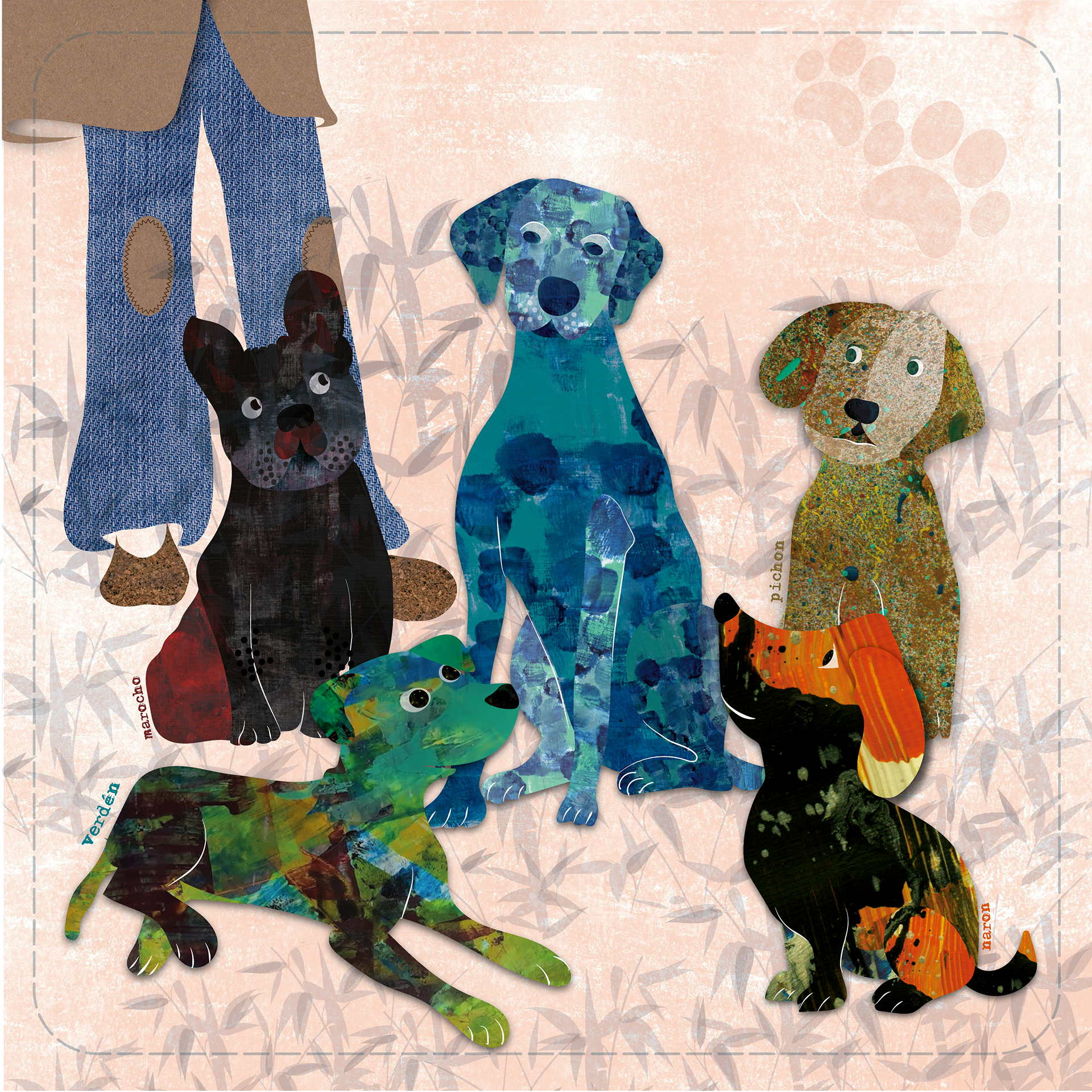 Adopción perruna / Acrílico + collage digitall