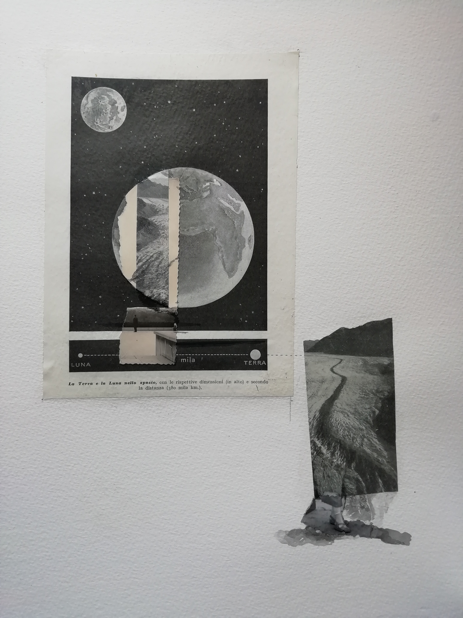 Angela Viola_Interior landscapes_2020_Collage grafite e acquerello su carta