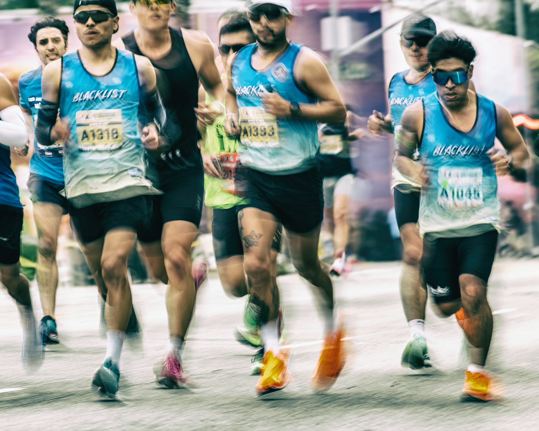 March 19, 2023, Los Angeles, CA, USA: Runners participate in the 38th annual Los Angeles Marathon in Los Angeles, CA.