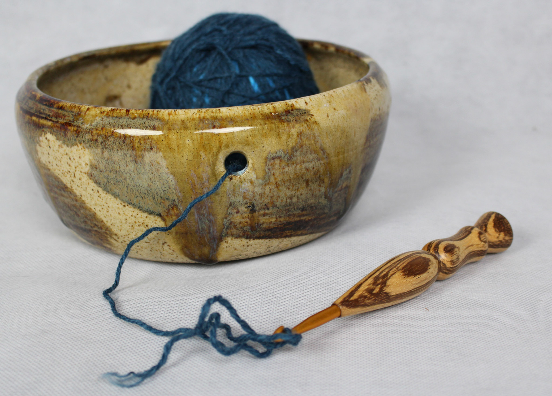 Crochet Hook By: Bowltech Crochet Hooks - Stoneware with High Fire Glaze: Large Yarn Bowls