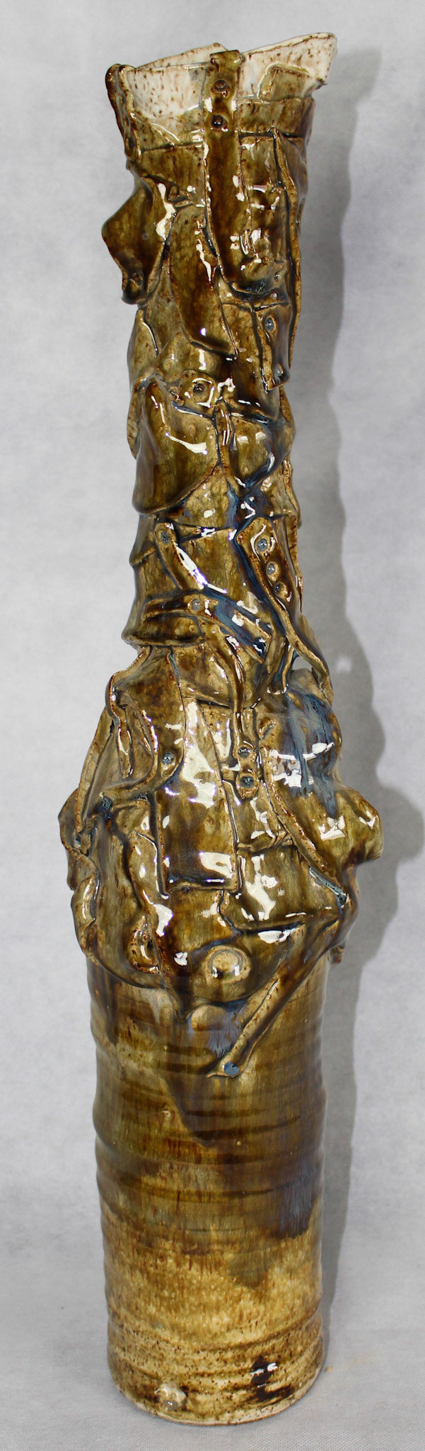 Swamp Vessel #2, Stoneware with cone 6 Glaze, 26" x 7" x 6", 2011