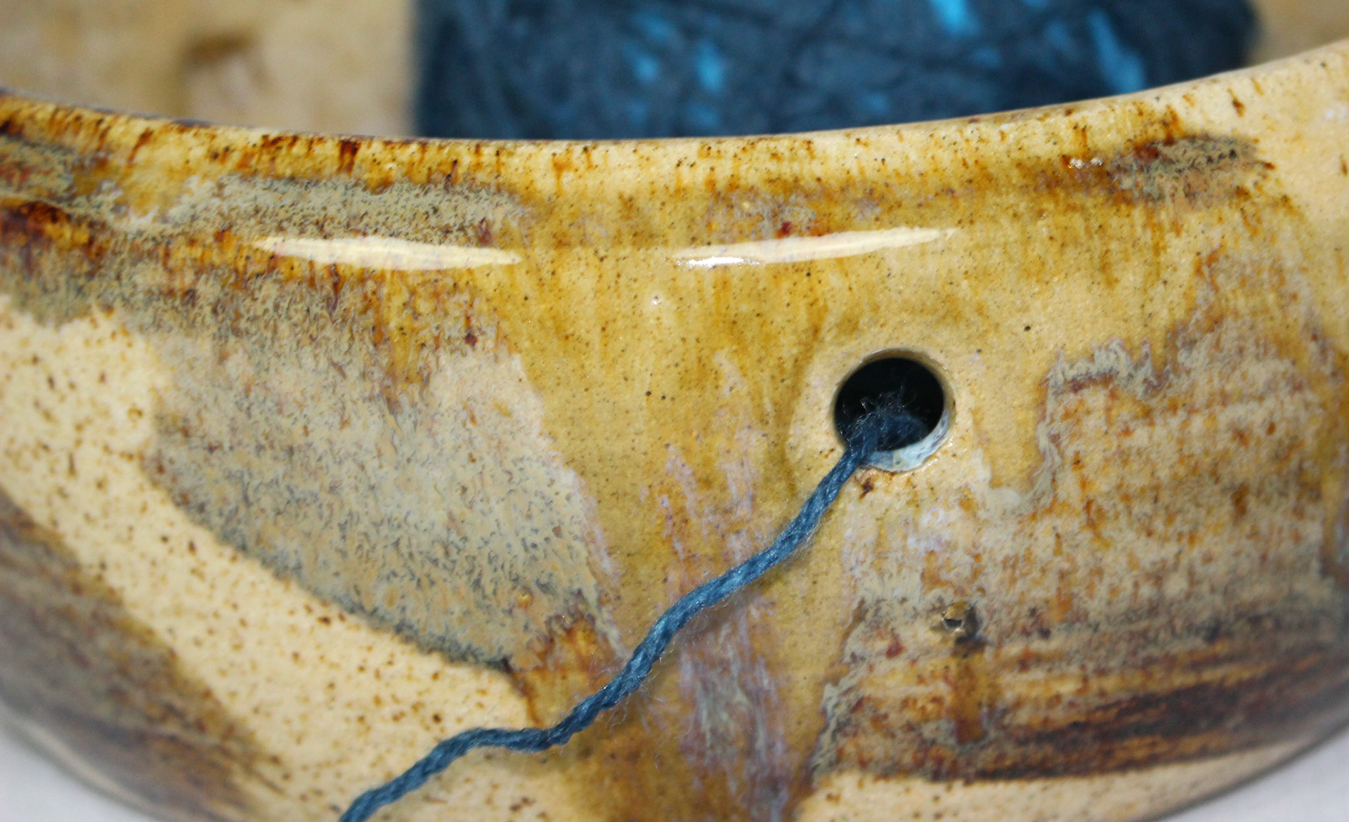 Stoneware with High Fire Glaze: Large Yarn Bowls