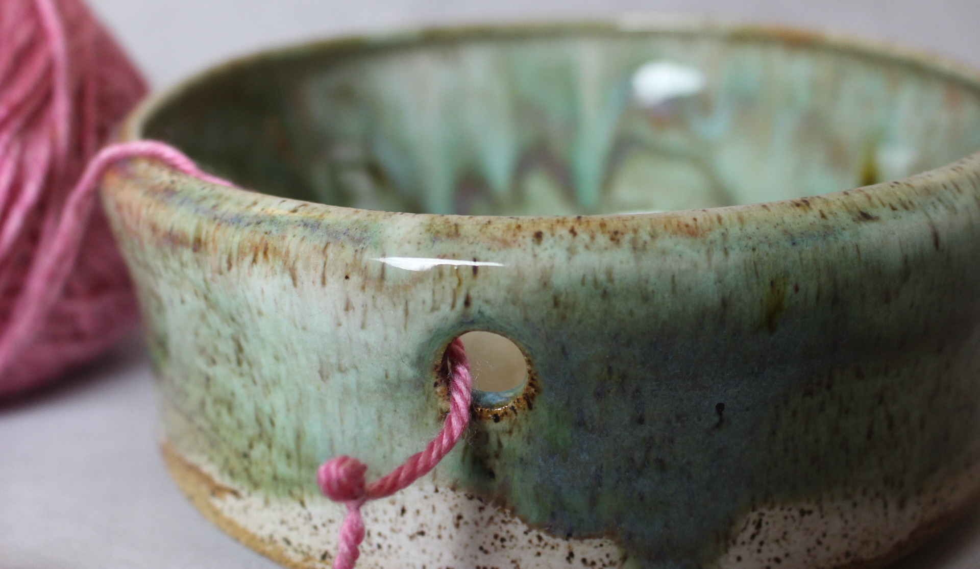 Stoneware with High Fire Glaze: Large Yarn Bowls