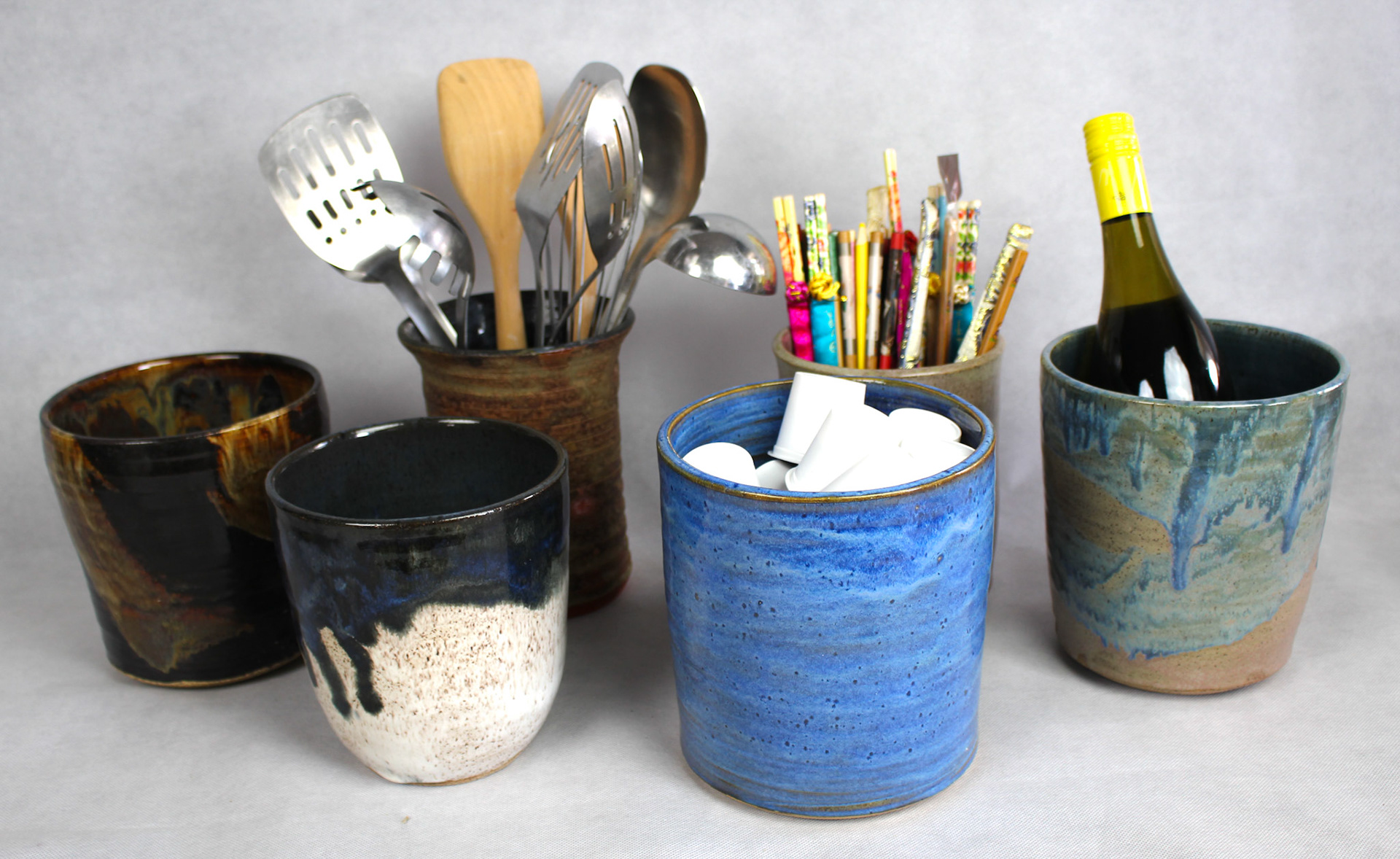Kitchen Crocs / Wine Chiller, Various Glaze styles and Shapes Always Changing - $ 22-$28 each