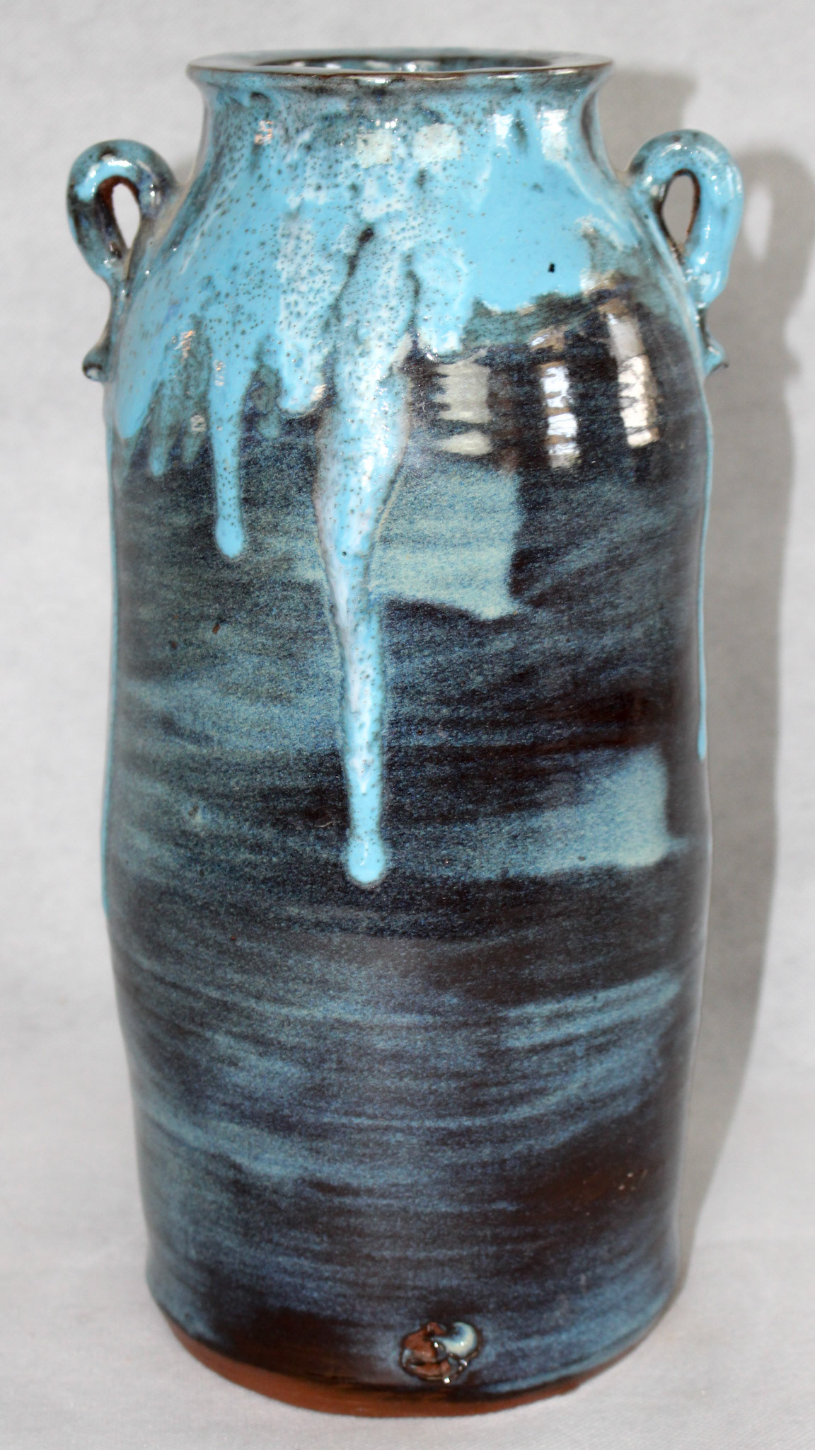 Raw Blue Raven #2, Terracotta wit cone 6 Glaze, 12" x 6.5" x 6"2012