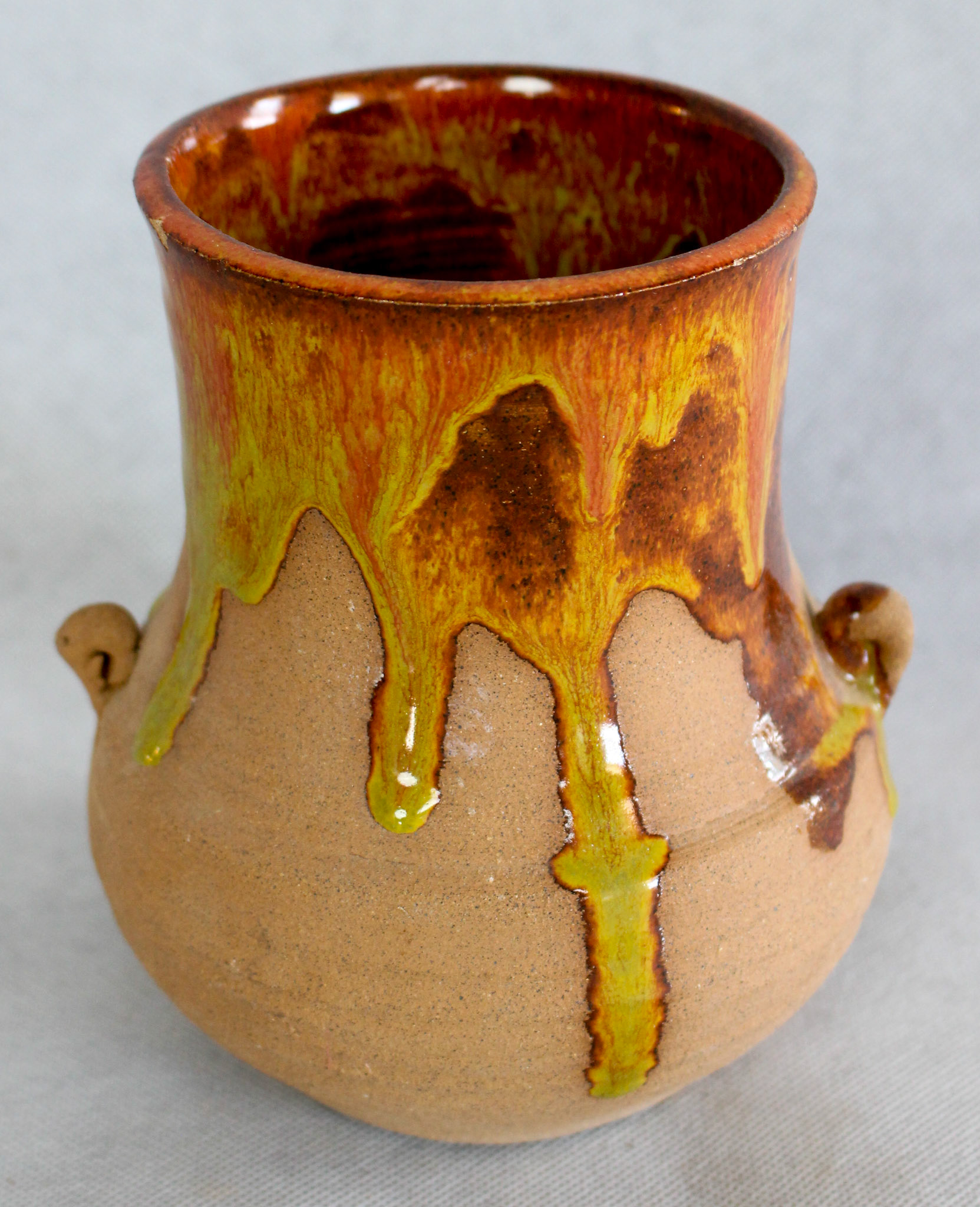 Golden Fire, Stoneware with cone 6, 6.5" x 5.5" x 5"Glaze, 2012...Private Collection