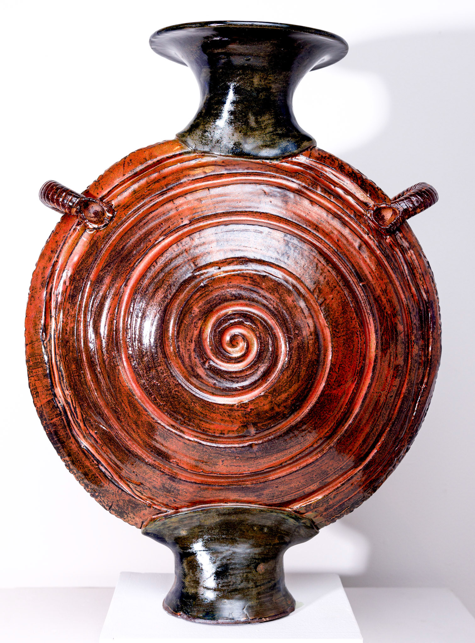 Eclipse Vessel, Stoneware Clay with Acrylic, 22.5” x 16.5” x 7” , 2024