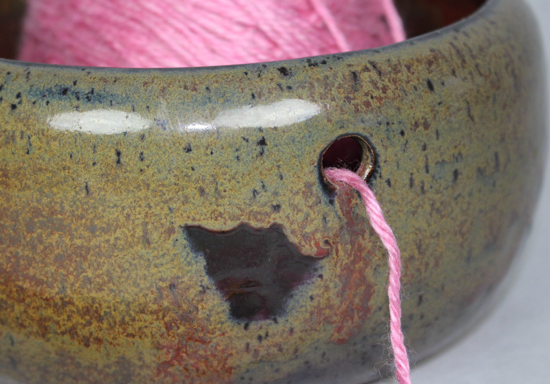 Stoneware with High Fire Glaze: Large Yarn Bowls