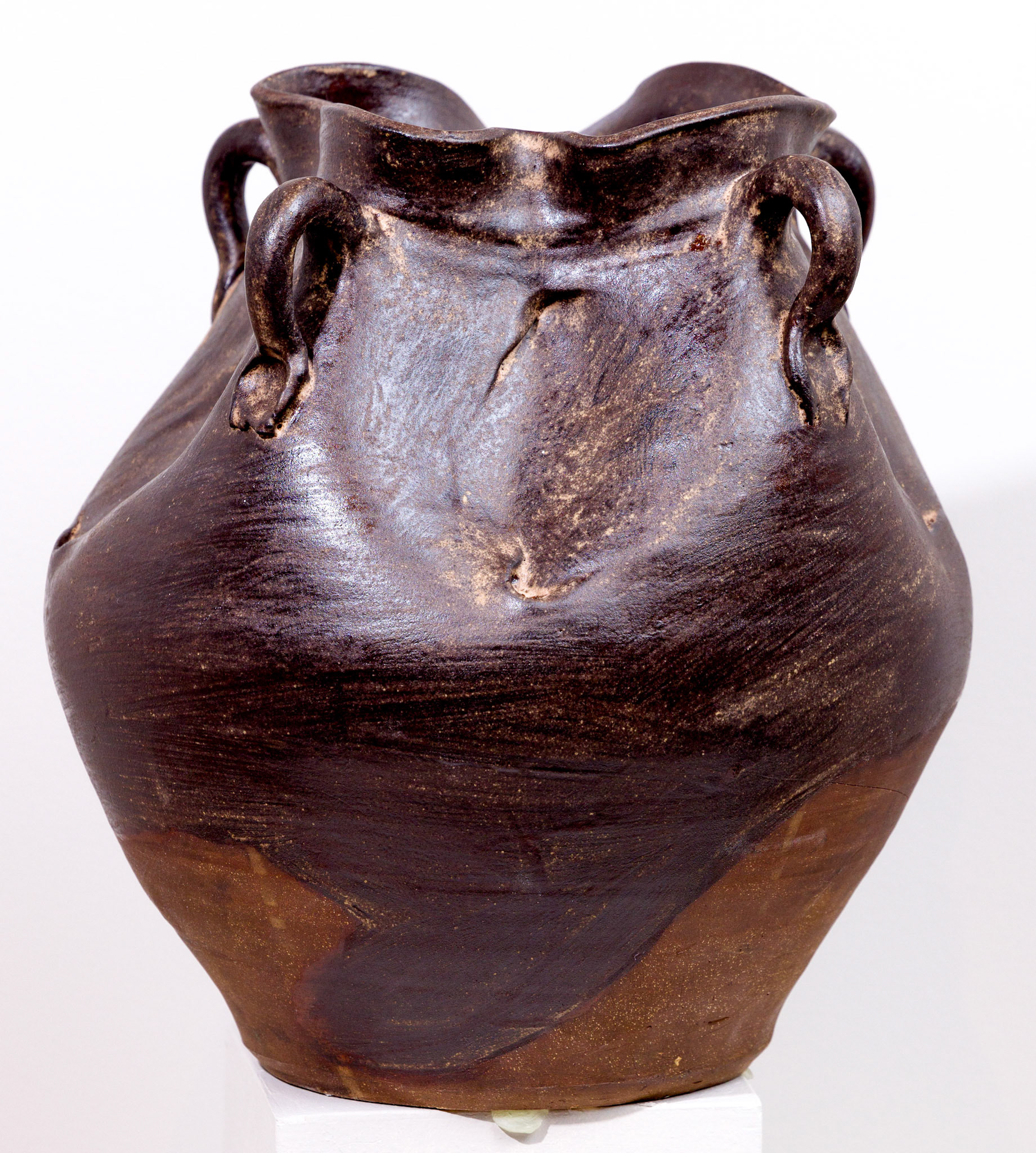 Cave Pot, Stoneware Clay with Glaze, 13” x 12” x 12” , 2024
